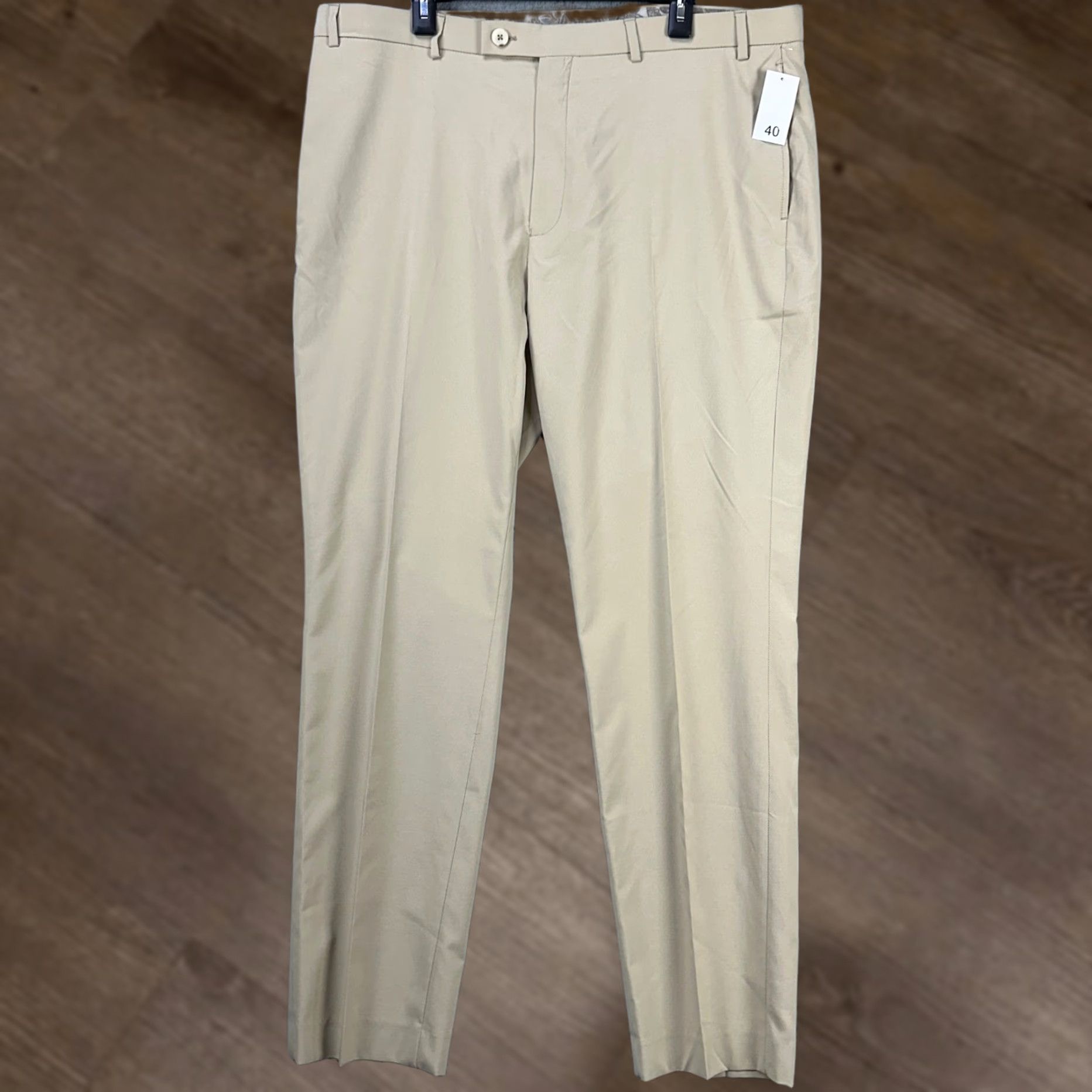 Banana Republic Banana Republic Gavin Mens Chino Pants 40X32 Tan Straight Fit Casual Pockets NEW Size US 40 / EU 56 - 1 Thumbnail