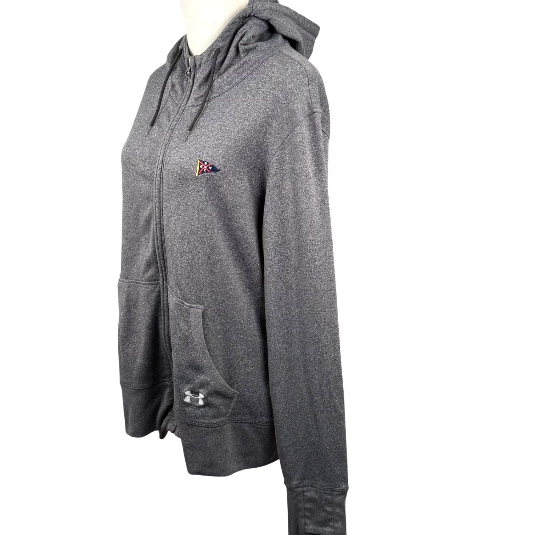 Under Armour Under Armour Womens L Full Zip Hoodie Grey GPYC Yacht Club LW1576 Retro Sporty Hoodie Size L / US 10 / IT 46 - 2 Thumbnail