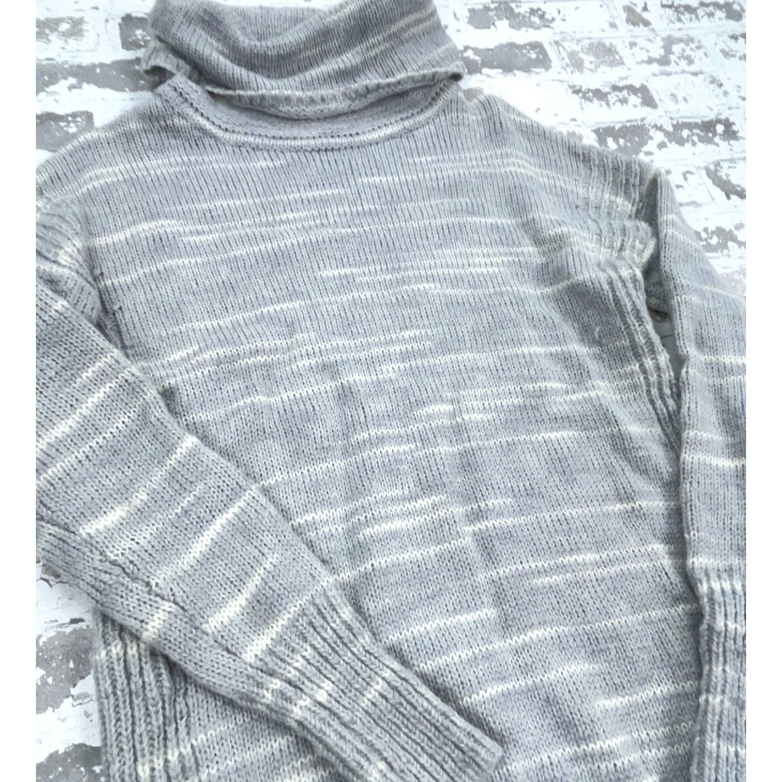 Banana Republic VINTAGE Banana Republic Women Sweater Dress Small Gray Knit Turtleneck Pullover Casual Fall Winter Size S / US 4 / IT 40 - 4 Thumbnail