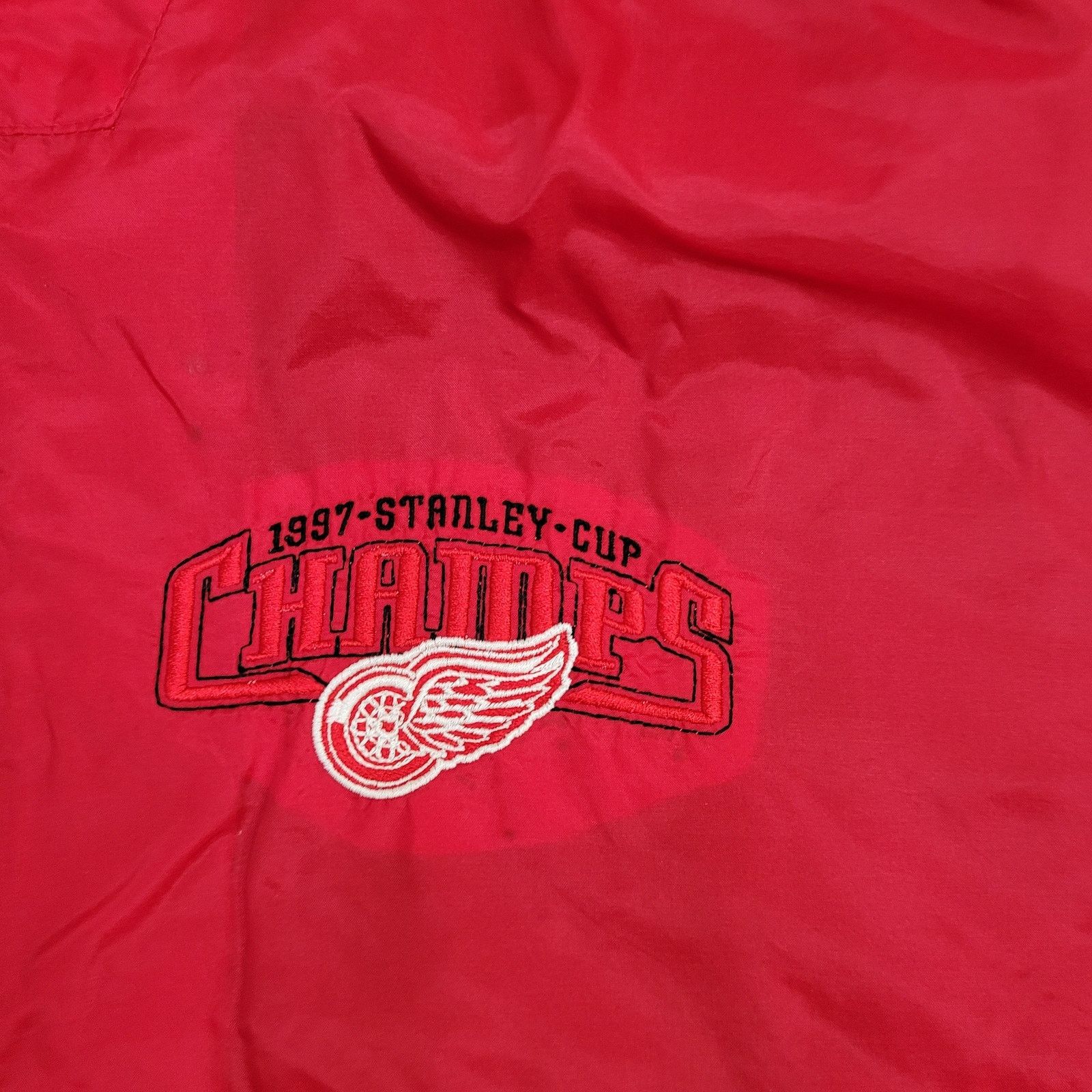 Pro Player Vintage 90s Detroit Red-Wings Jacket Medium 27x27 Baggy Red Size US M / EU 48-50 / 2 - 17 Thumbnail