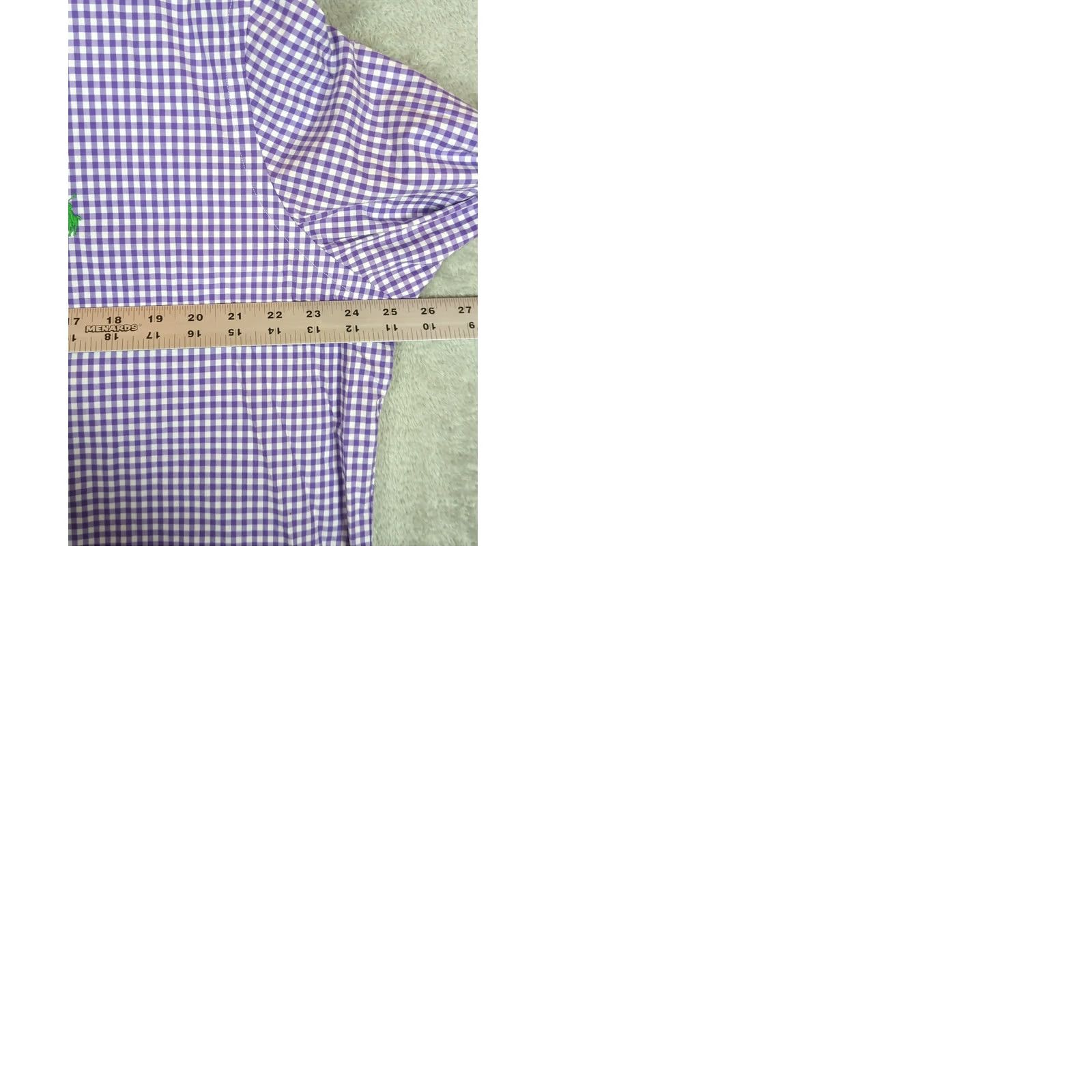 Polo Ralph Lauren Polo Ralph Lauren Shirt Mens XL Purple Gingham Button-Up Long Sleeve with Pony Logo Embroidered Pocket Classic Fit Size US XL / EU 56 / 4 - 9 Thumbnail