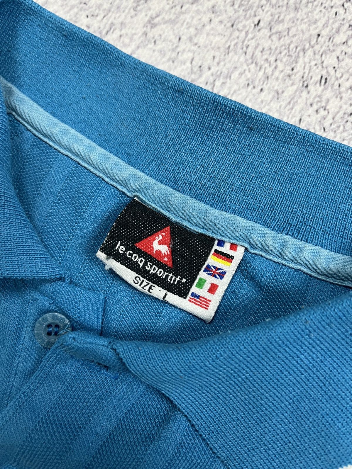 Le Coq Sportif × Vintage Vintage 90s Manchester City Le Coq Sportif Jersey Polo Shirt Size US L / EU 52-54 / 3 - 10 Thumbnail