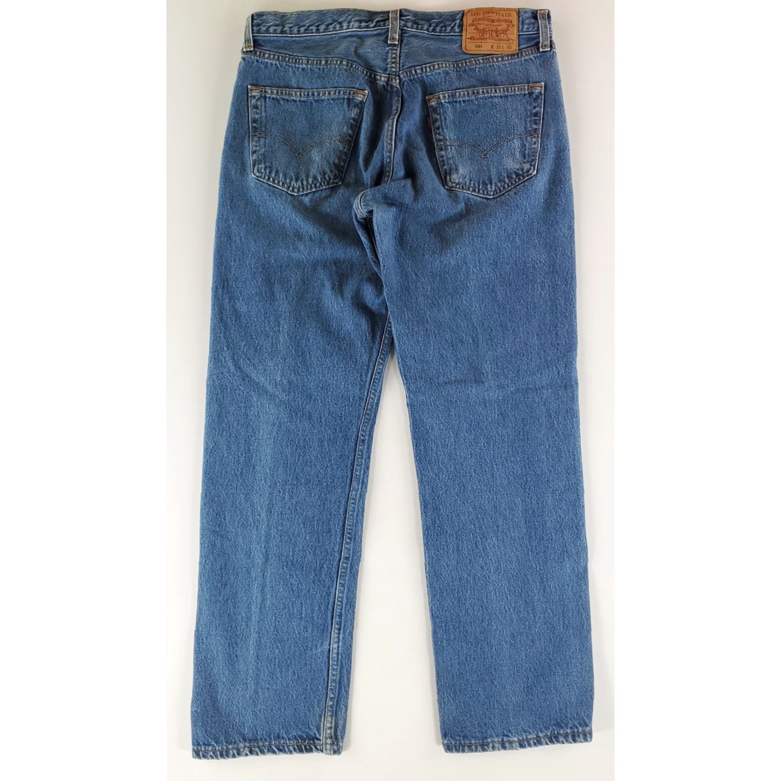 Levi's VINTAGE Levi's 501 Jeans Men 34x30 Blue 90s Made USA Straight 501 VTG Mens 34x30 Actual Size US 34 / EU 50 - 3 Thumbnail