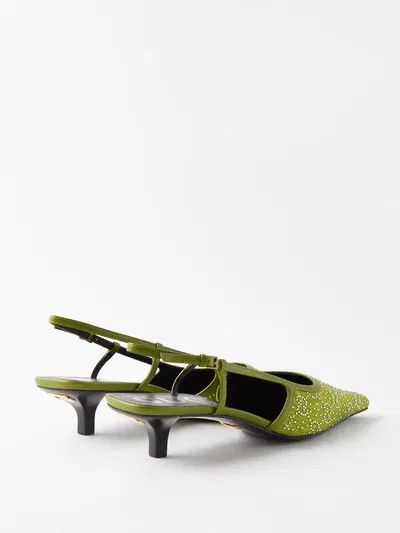 Gucci o1s1wg110125 Slingback Pumps in Green Size US 6.5 / IT 36.5 - 2 Thumbnail