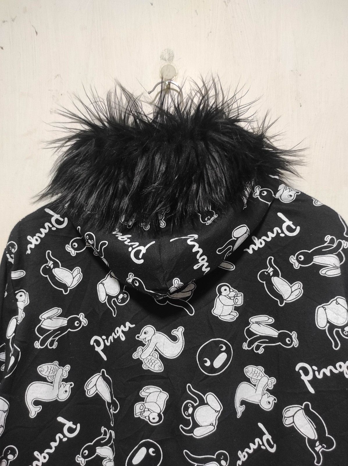 Japanese Brand Pingu fullprint fur hoodie Size US L / EU 52-54 / 3 - 11 Thumbnail