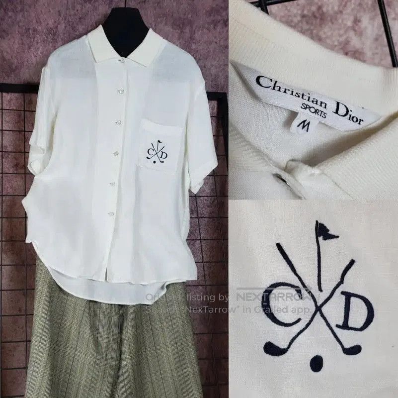 Dior Dior Embroidered Logo Short Sleeve Polo Shirt . Size US M / EU 48-50 / 2 - 1 Thumbnail