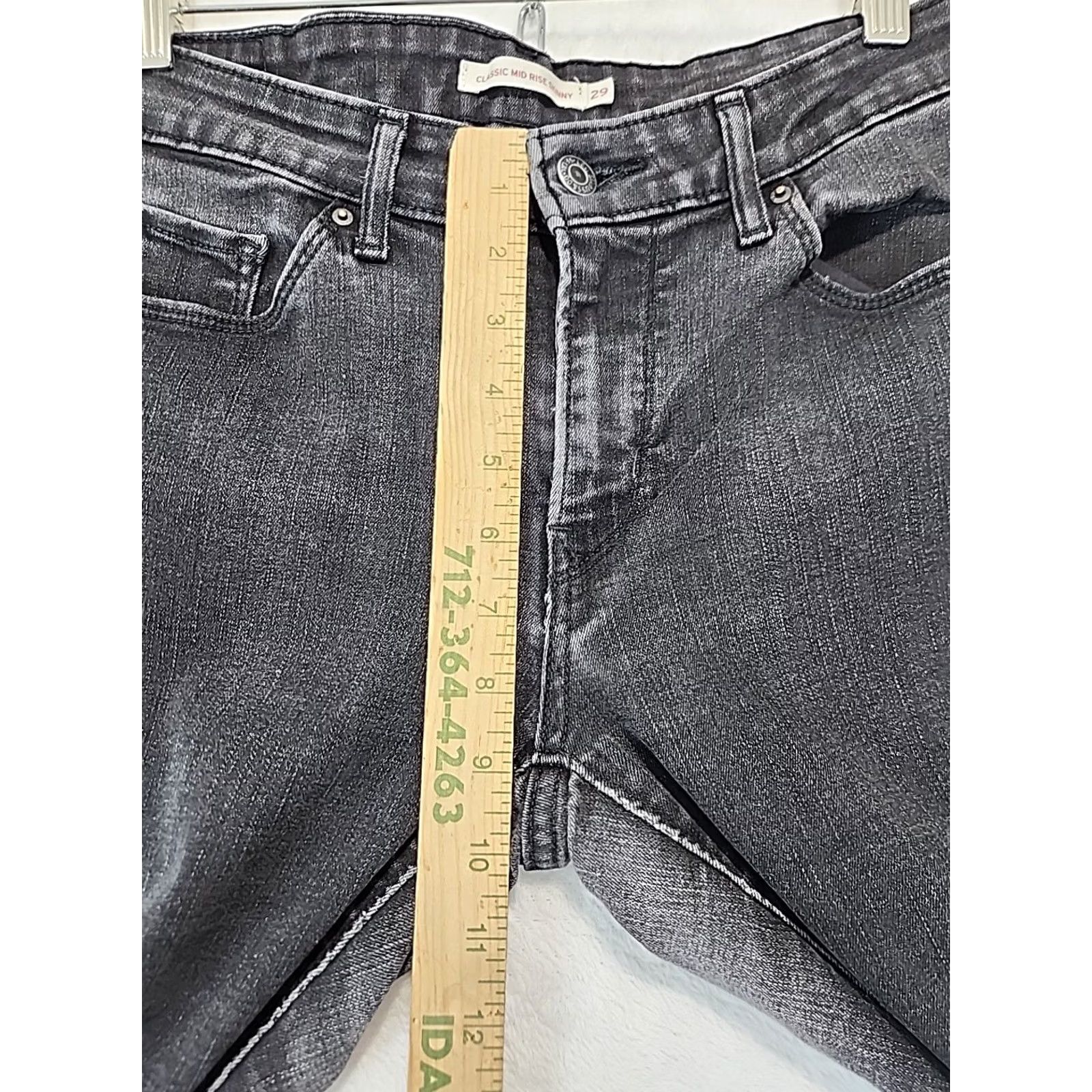 Levi's Levi’s Jeans Women’s Size 29 Black Classic Mid-Rise Skinny Stretch Denim School Shirt Pants? Size 29" - 7 Thumbnail
