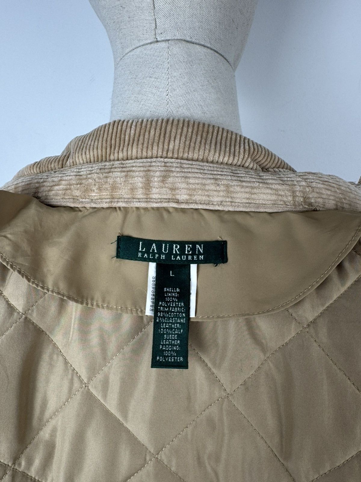 Lauren Ralph Lauren × Vintage Women’s Vintage Lauren Ralph Lauren Hunting Quilt Jacket Size L / US 10 / IT 46 - 8 Thumbnail