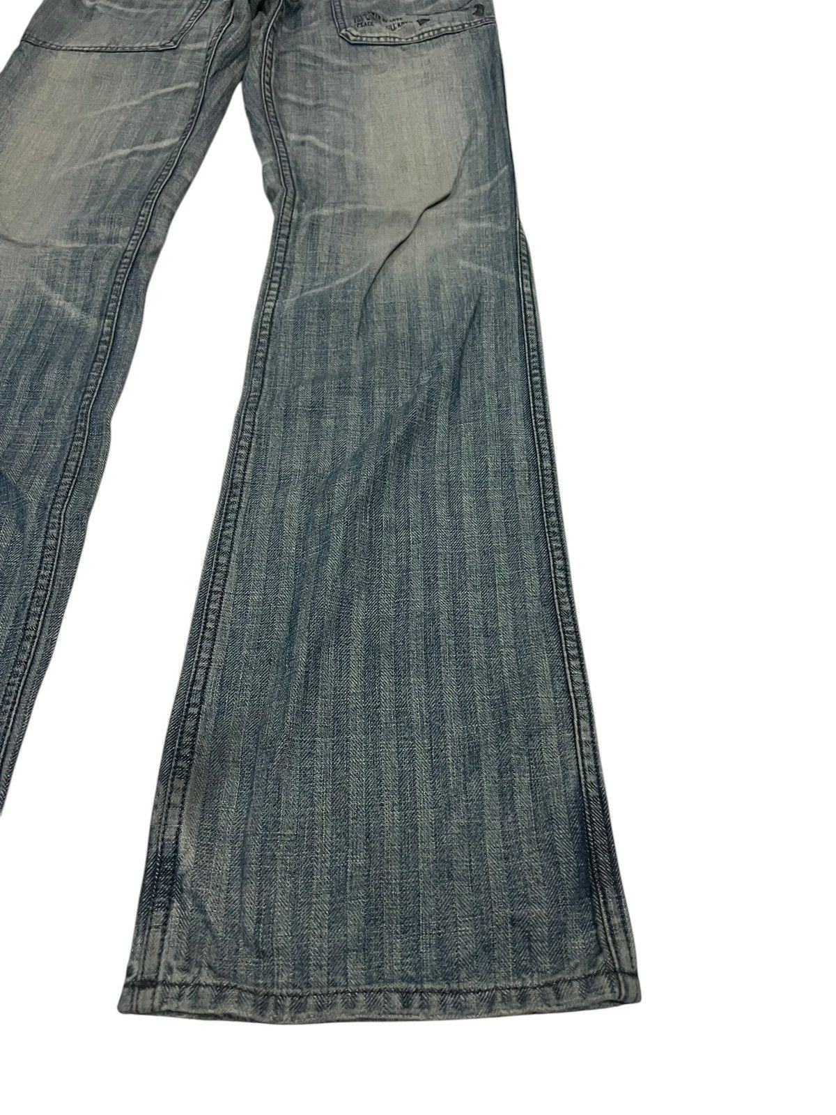 If Six Was Nine × Roar × Seditionaries 🌈90s Style🌈Roar Peace & Love Mud Wash Flare Jean Size US 28 / EU 44 - 4 Thumbnail