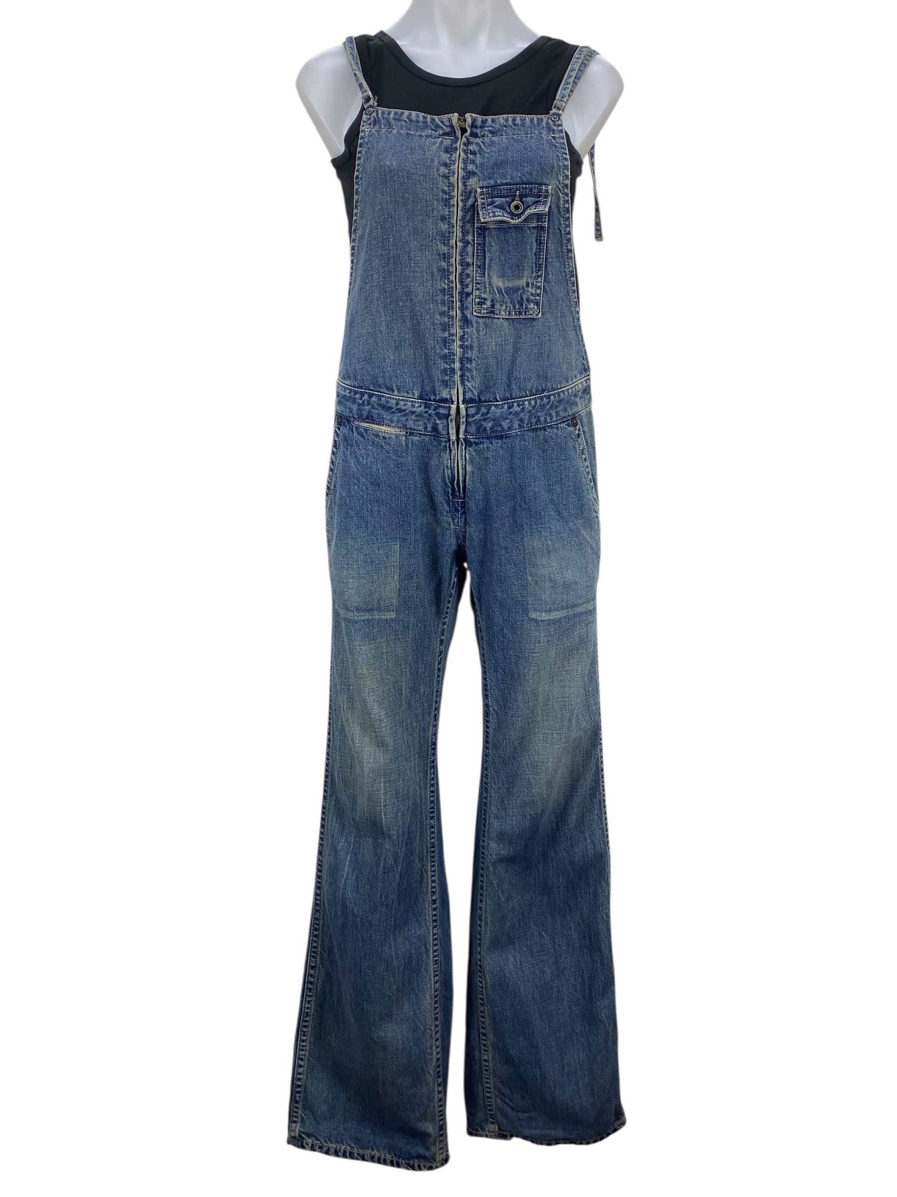 Vintage Johnbull Carpenter Bib Overalls Hickory Stripes Size US 31 - 1 Thumbnail