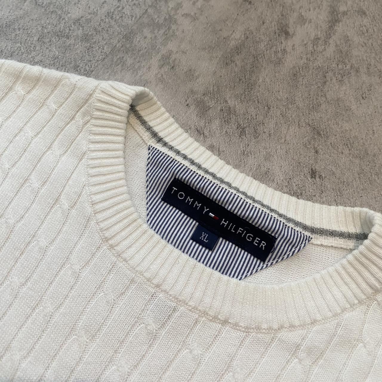 Tommy Hilfiger White Tommy Hilfiger knit sweater Size US XL / EU 56 / 4 - 4 Thumbnail