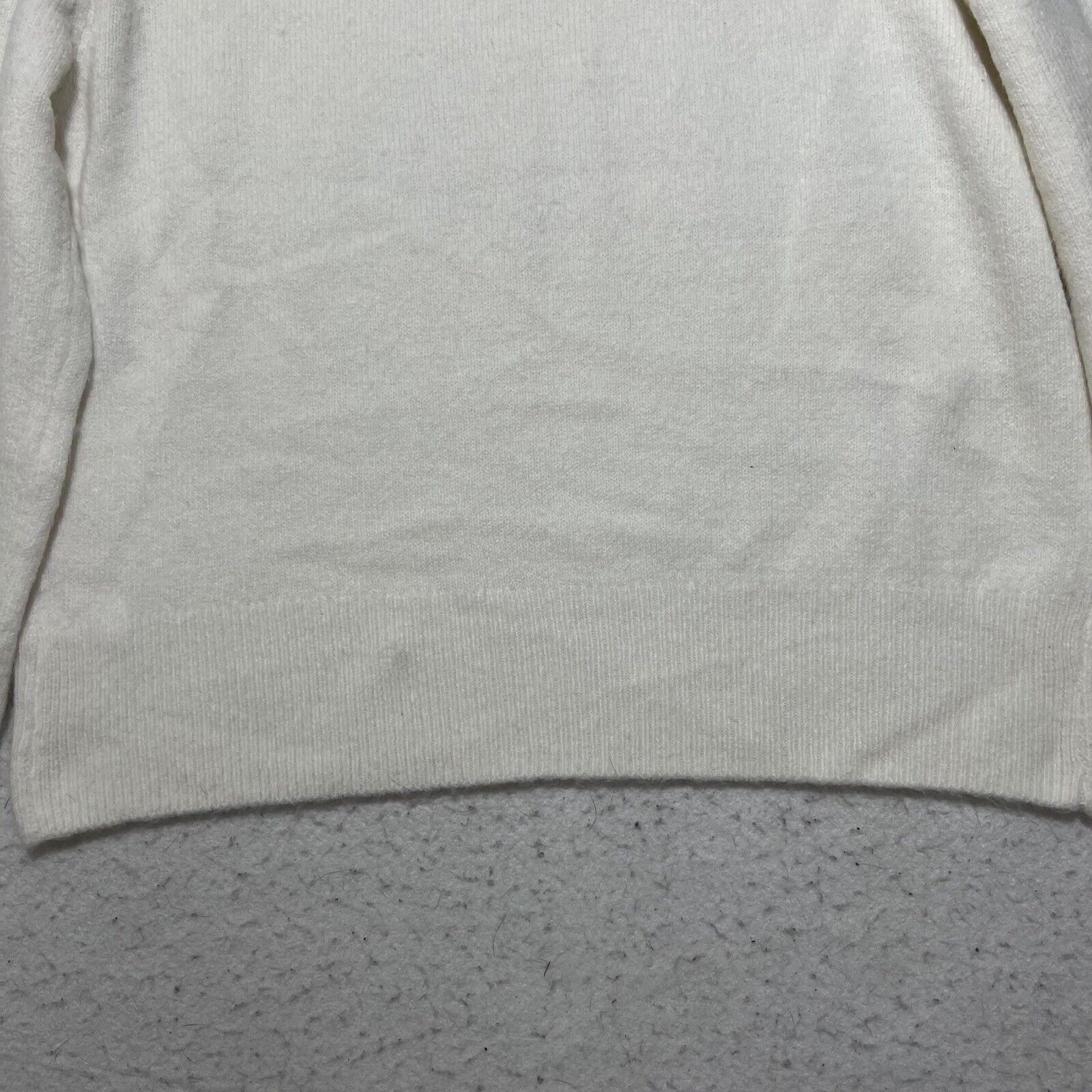 Nordstrom CeCe Small Crewneck Pullover Lightweight Knit White Sweater Size S / US 4 / IT 40 - 11 Thumbnail
