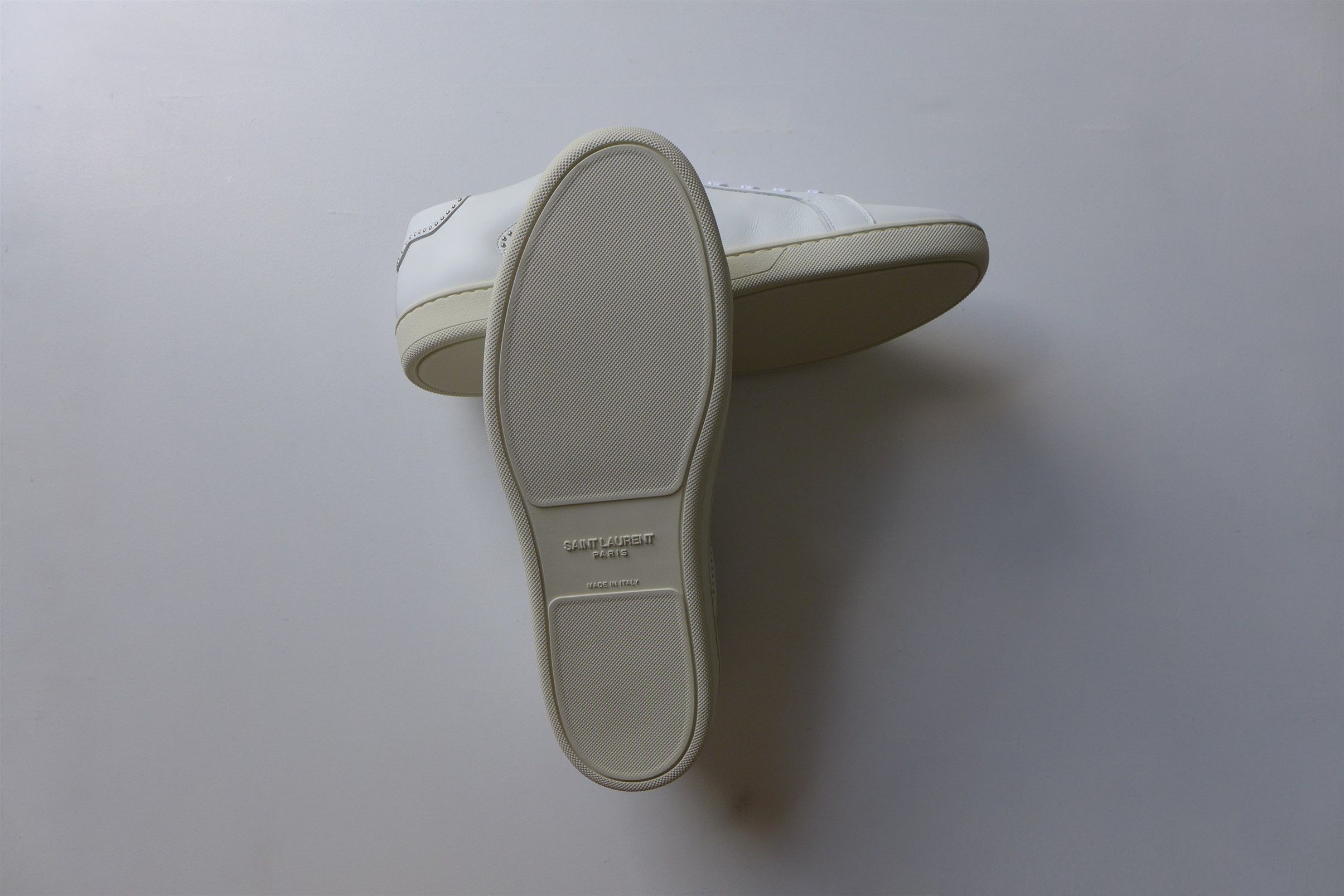 Saint Laurent Paris Saint Laurent SL/08 Sneakers - Studded White Calf Leather Size US 11 / EU 44 - 13 Thumbnail