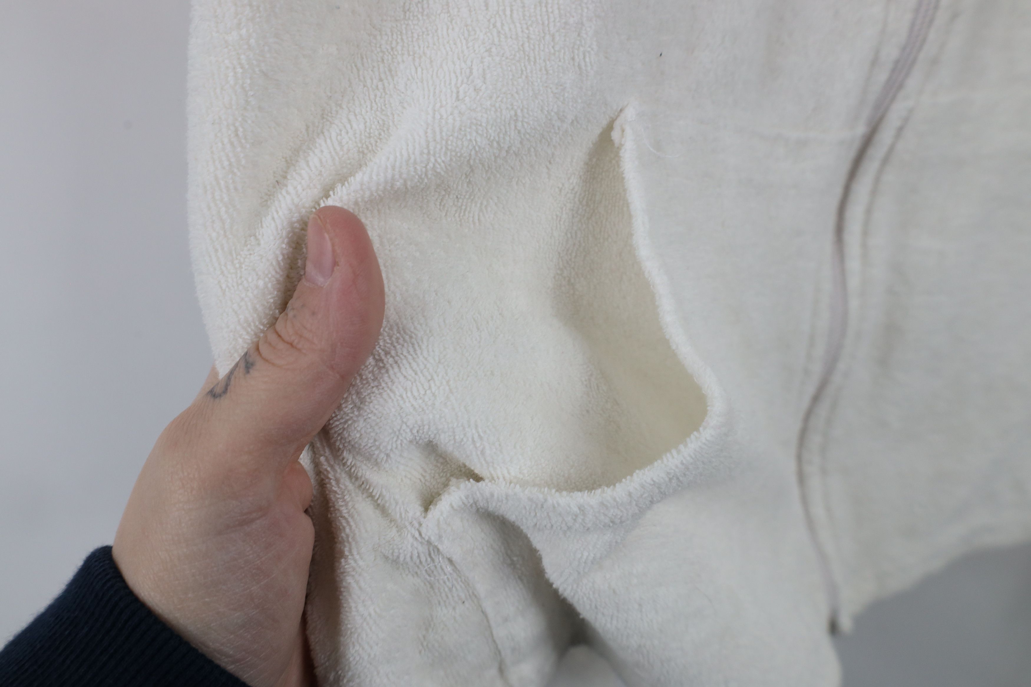 Vintage Vintage 90s Y2K Babydoll Terry Cloth Hoodie White USA Size XL / US 12-14 / IT 48-50 - 4 Thumbnail
