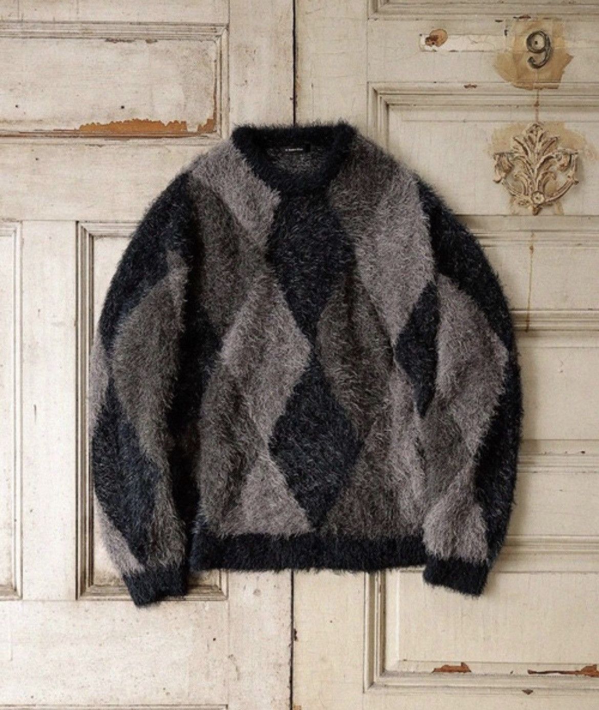 Number (N)ine Number Nine FEATHERY YARN ARGYLE KNIT PULLOVER size 3 Size US L / EU 52-54 / 3 - 1 Thumbnail
