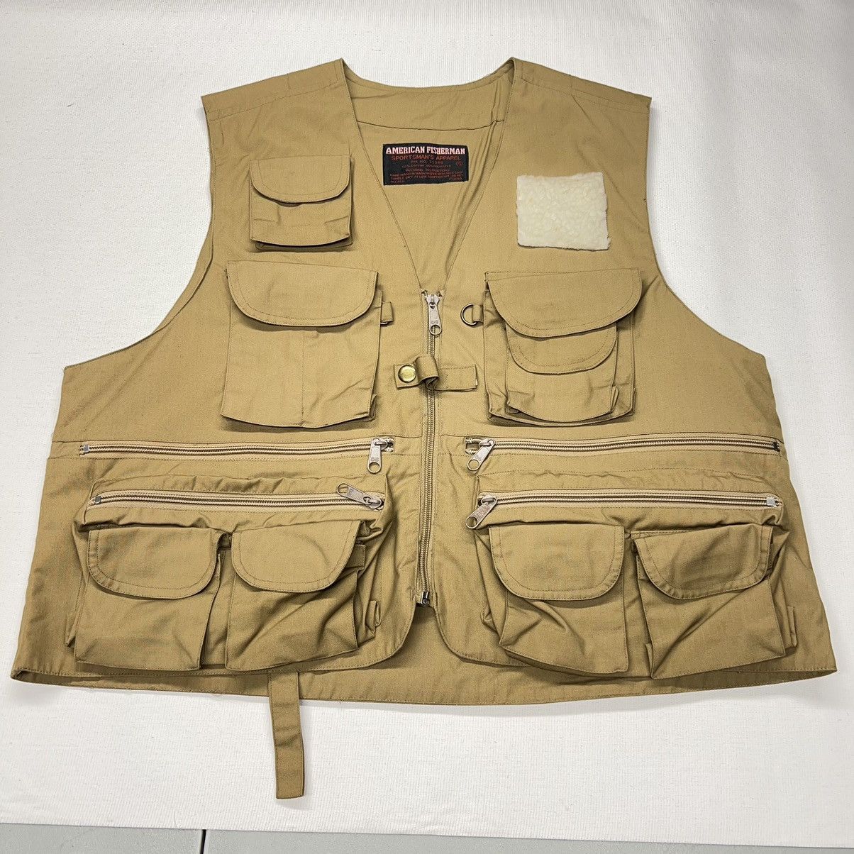 Vintage VTG American Fisherman Vest Khaki Fishing Pocket Hunting Zip Size US S / EU 44-46 / 1 - 1 Thumbnail