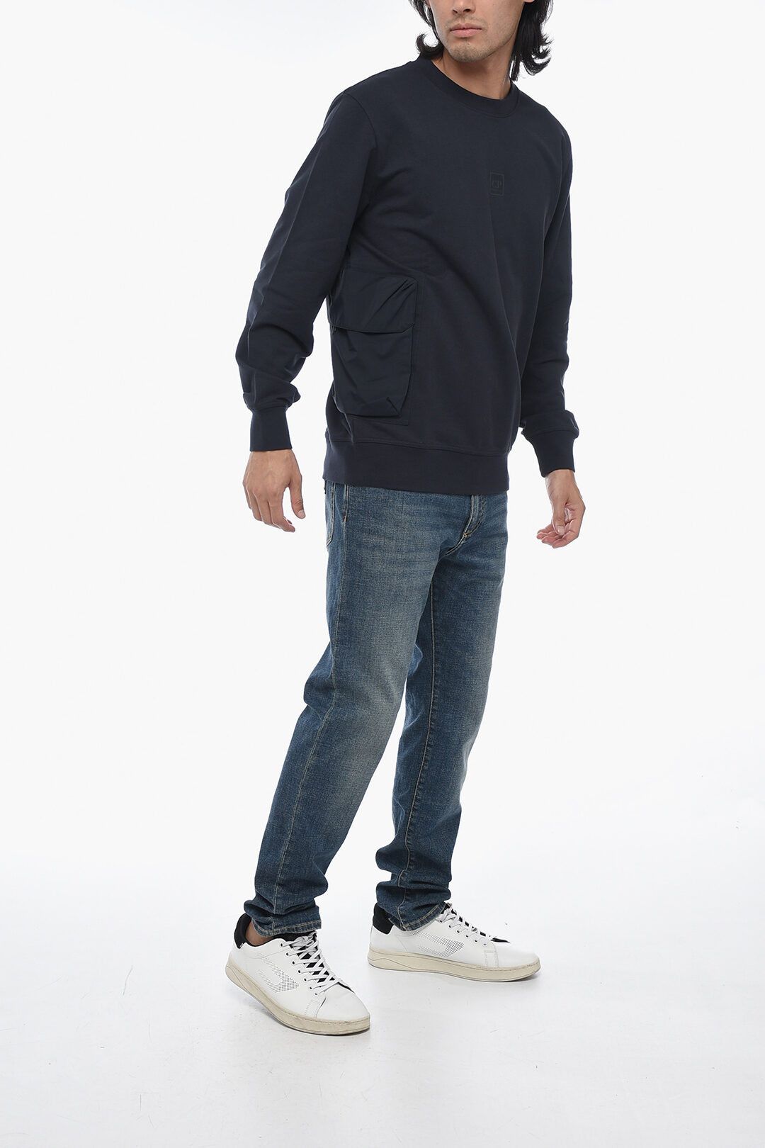 C.P. Company og1mm1024 Crewneck Sweatshirt in Black Size US L / EU 52-54 / 3 - 4 Thumbnail