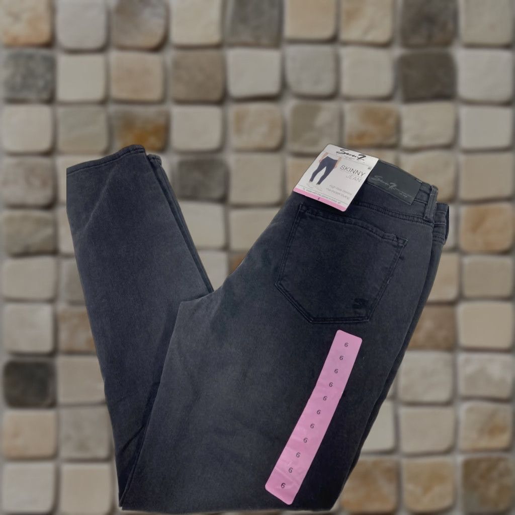 Vintage Seven7 Skinny Jeans Women 6 30X30 Black Denim High Rise Stretch NWT Jeans Women Skinny 30 Inseam 30 Black Size 30" / US 8 / IT 44 - 1 Thumbnail