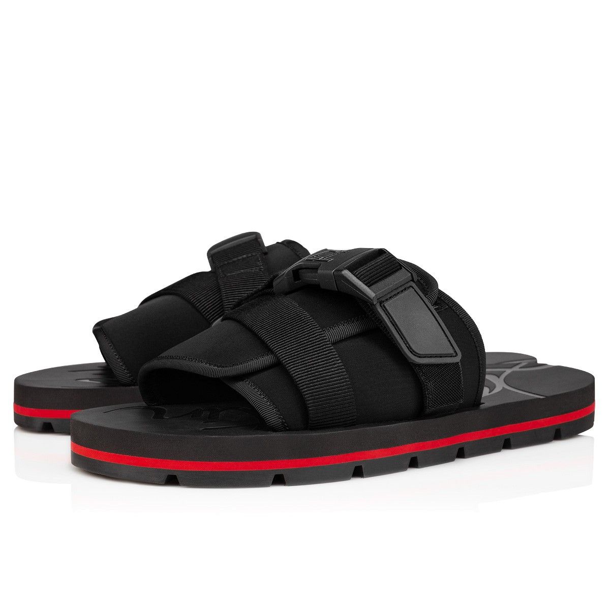 Christian Louboutin o1bcso1str1024 Siwa Clip Flat in Black Size US 10 / EU 43 - 3 Thumbnail