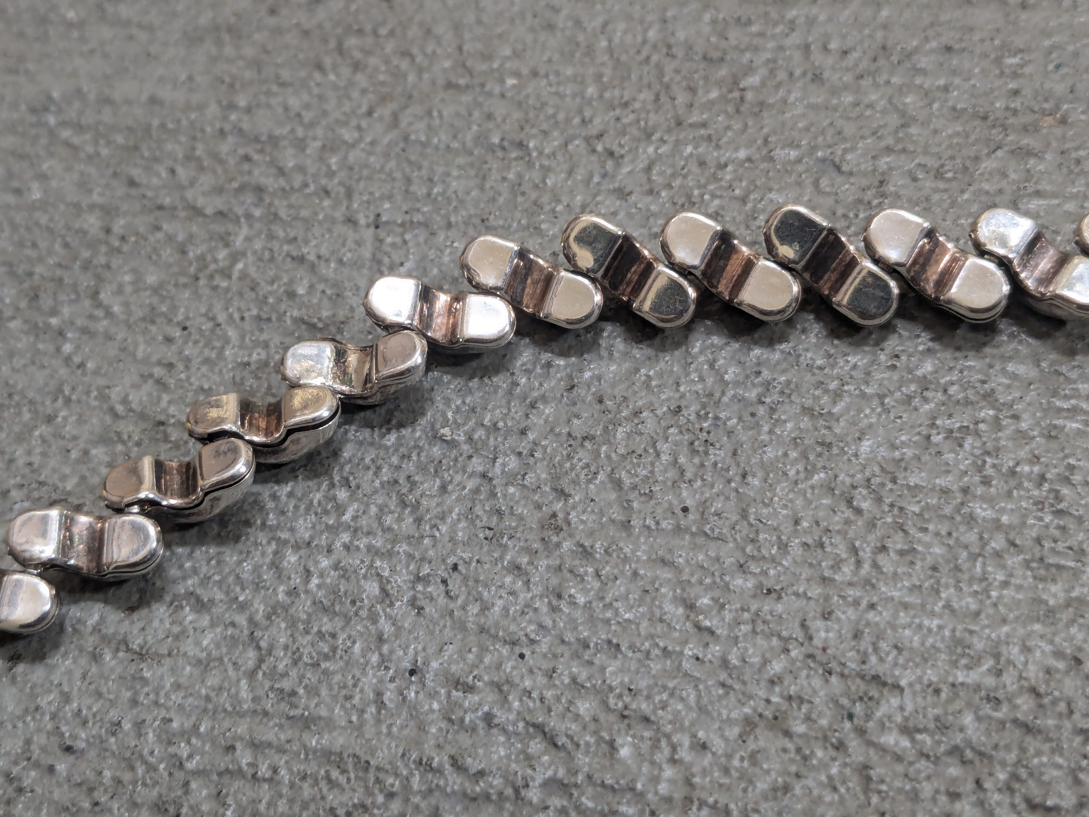 Sterling Silver Vintage Sterling Silver Bracelet San Marco Marcaroni Italy Size ONE SIZE - 9 Thumbnail