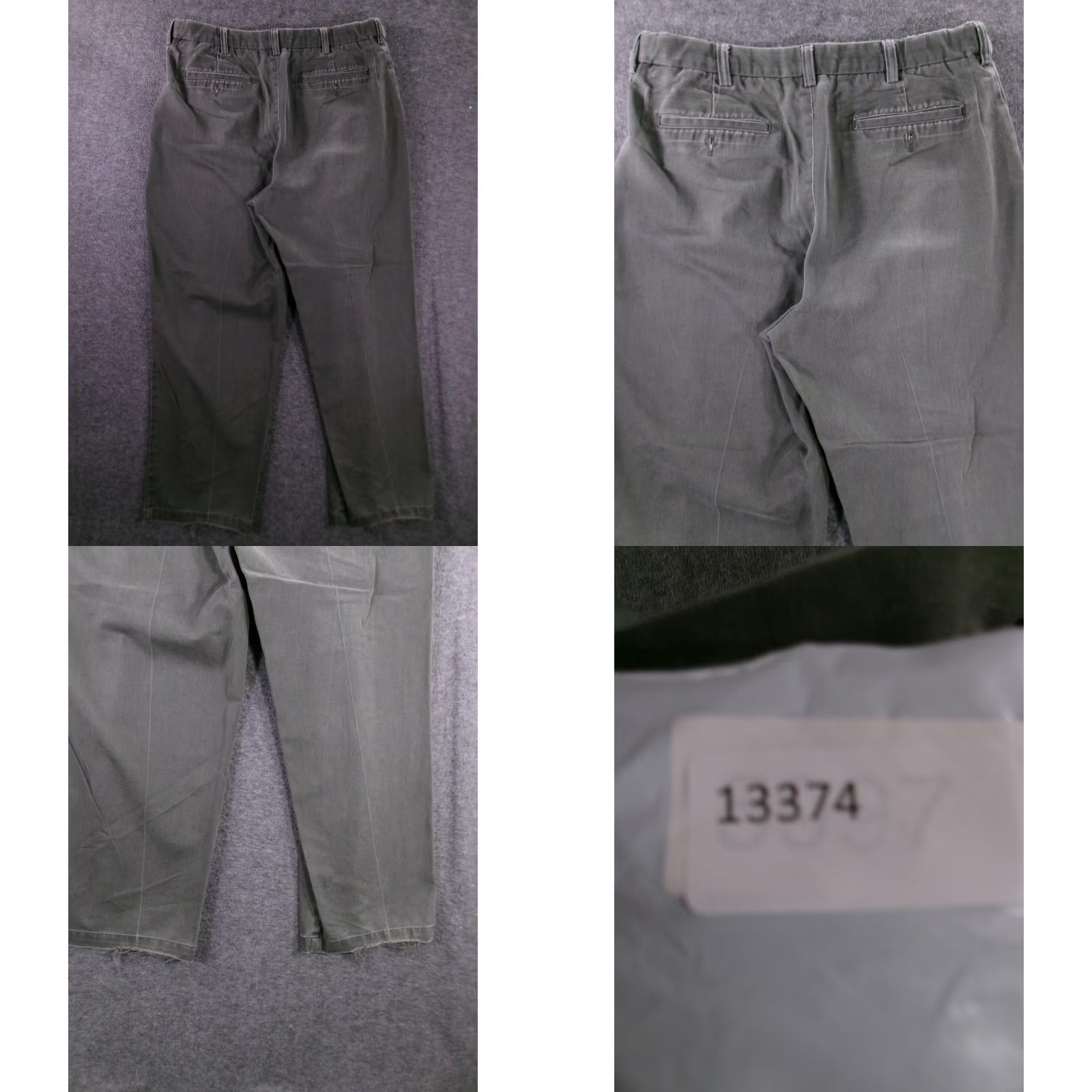 Croft & Barrow VINTAGE Croft Barrow Pants Mens 36X29 Gray Pleated Distressed Classic Workwear Pants Size US 36 / EU 52 - 9 Thumbnail