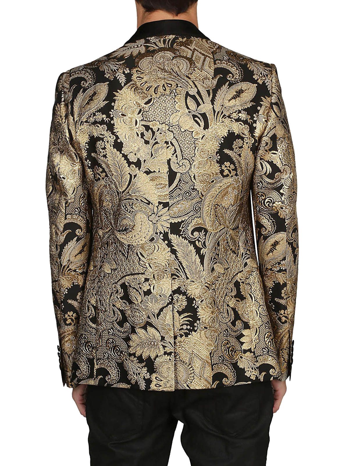 Dolce & Gabbana o1y0125 Blazer in Gold/Brown Size US M / EU 48-50 / 2 - 4 Thumbnail