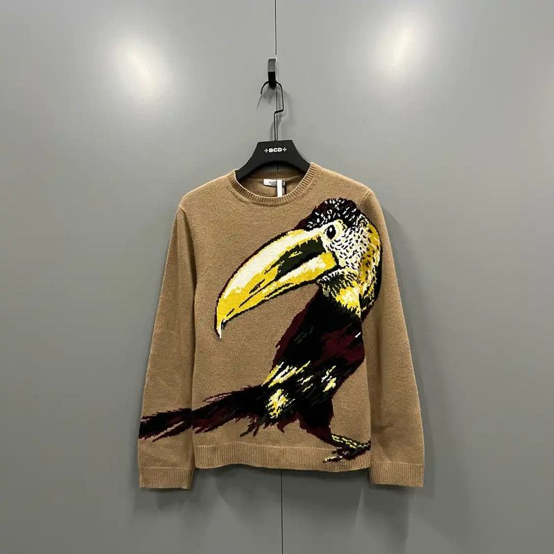Valentino Valentino Spring Autumn Khaki Wool Sweater 0089 Size S / US 4 / IT 40 - 1 Thumbnail