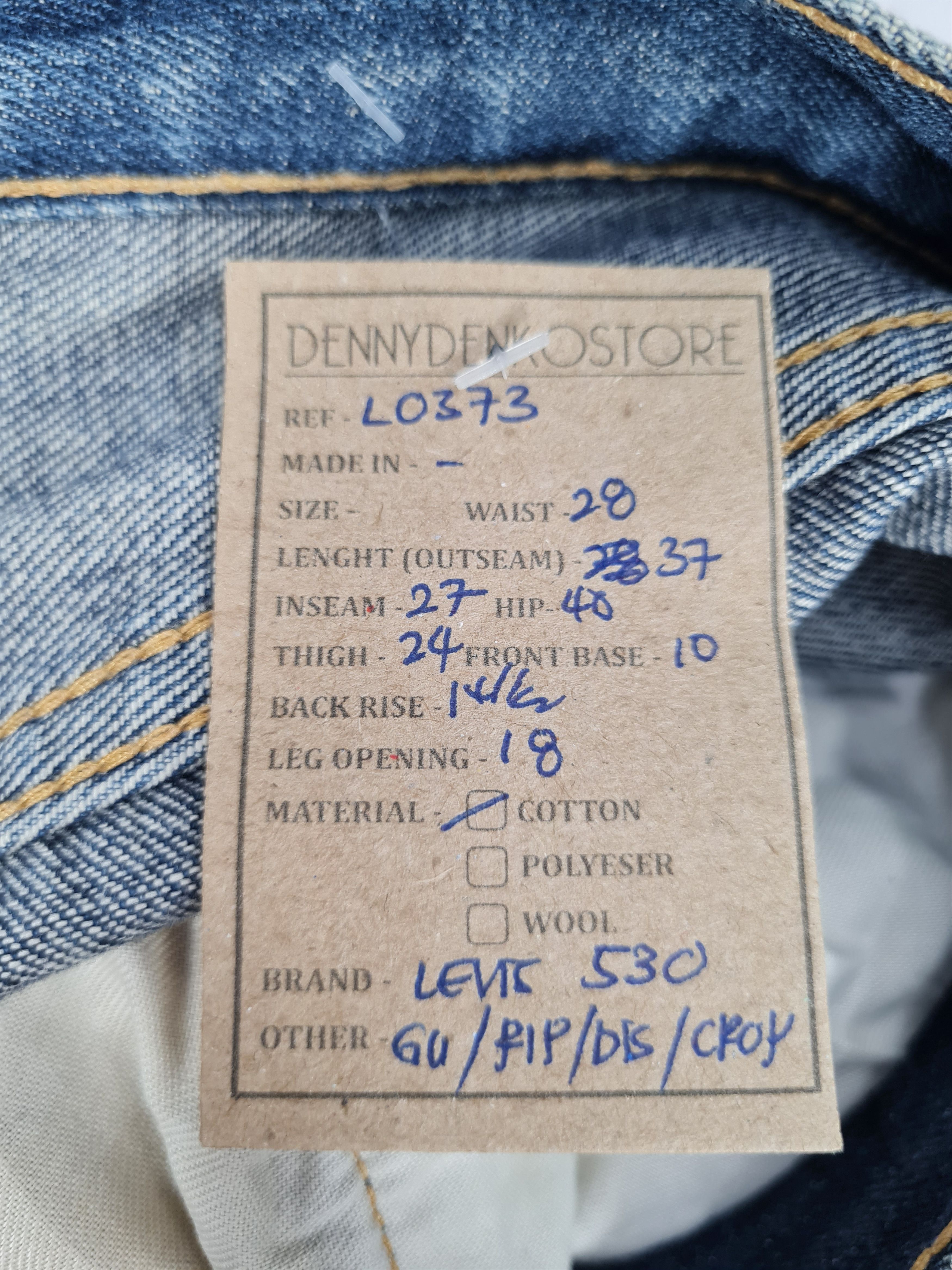 Levi's Vintage Clothing LEVIS 530 Distressed Stone Wash Cropped L0373 Size 28X27 Size US 28 / EU 44 - 15 Thumbnail