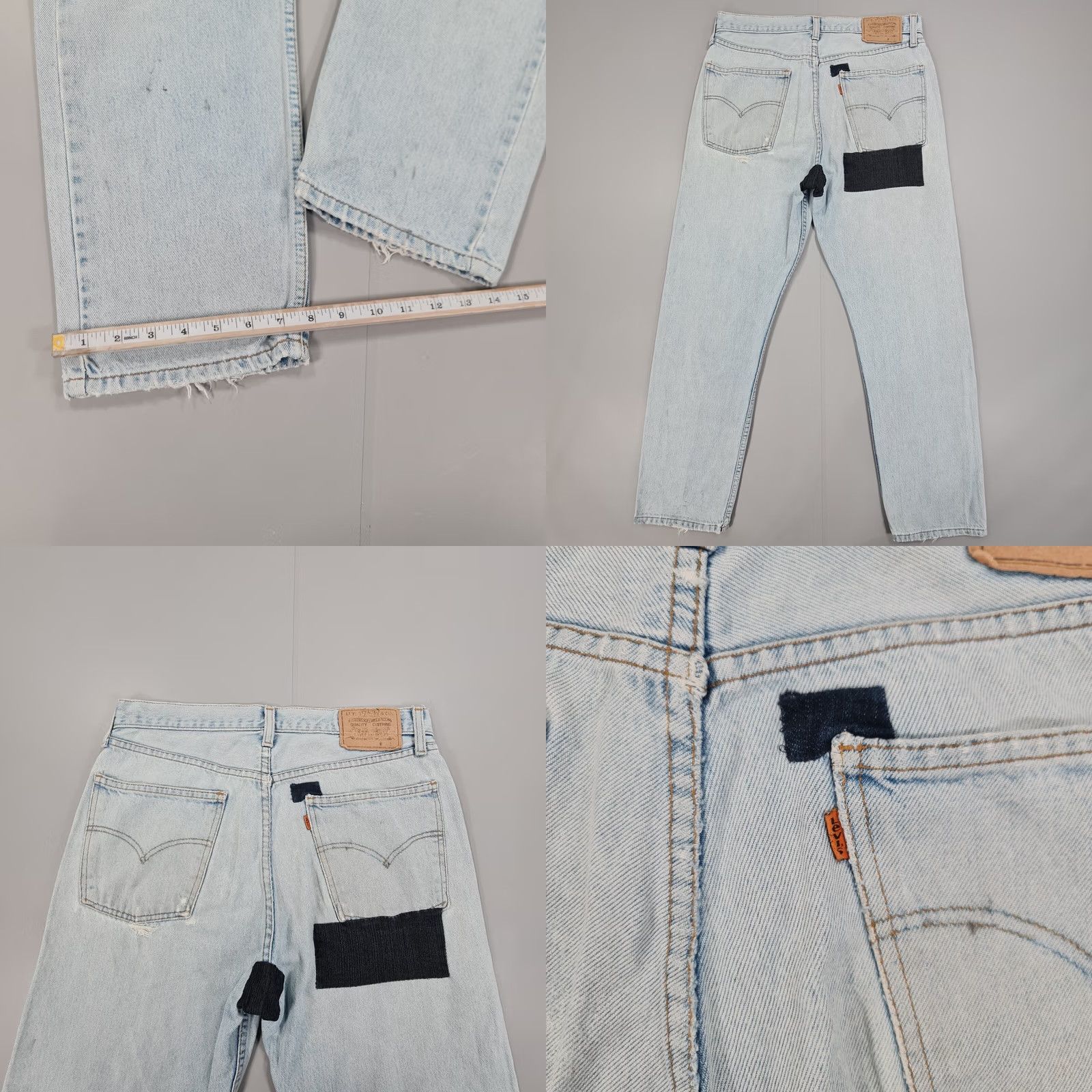 Levi's VINTAGE Levi's 615 02 Jeans Blue Regular Straight 90s Mens W32 L30 Orange Tab Distressed Pockets Retro Outdoor Classic Denim Cotton Size US 32 / EU 48 - 8 Thumbnail