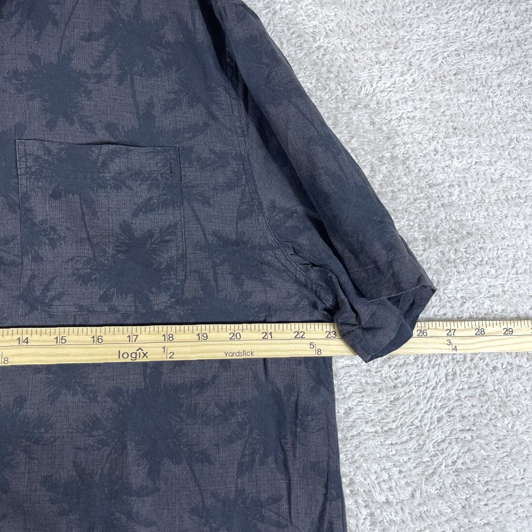 Nat Nast Nat Nast Shirt Mens Large Black Palm Trees Print Silk Cotton Camp Button Up Size US L / EU 52-54 / 3 - 5 Thumbnail