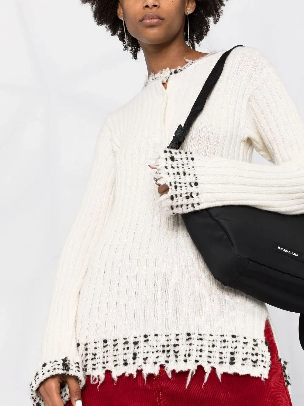 Marni o1y1125 Crewneck Sweater in White Size M / US 6-8 / IT 42-44 - 2 Thumbnail
