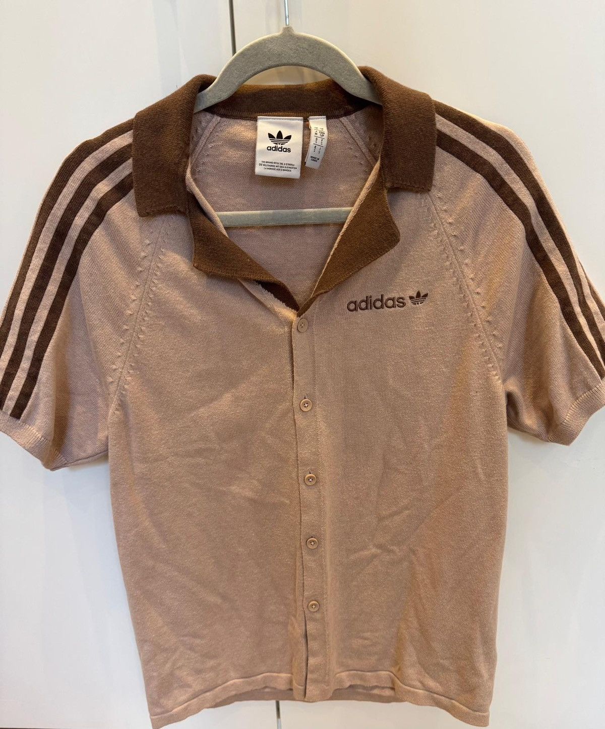 Adidas Adidas Brown Stylish Button Up Polo Shirt Size Small Size US S / EU 44-46 / 1 - 1 Thumbnail