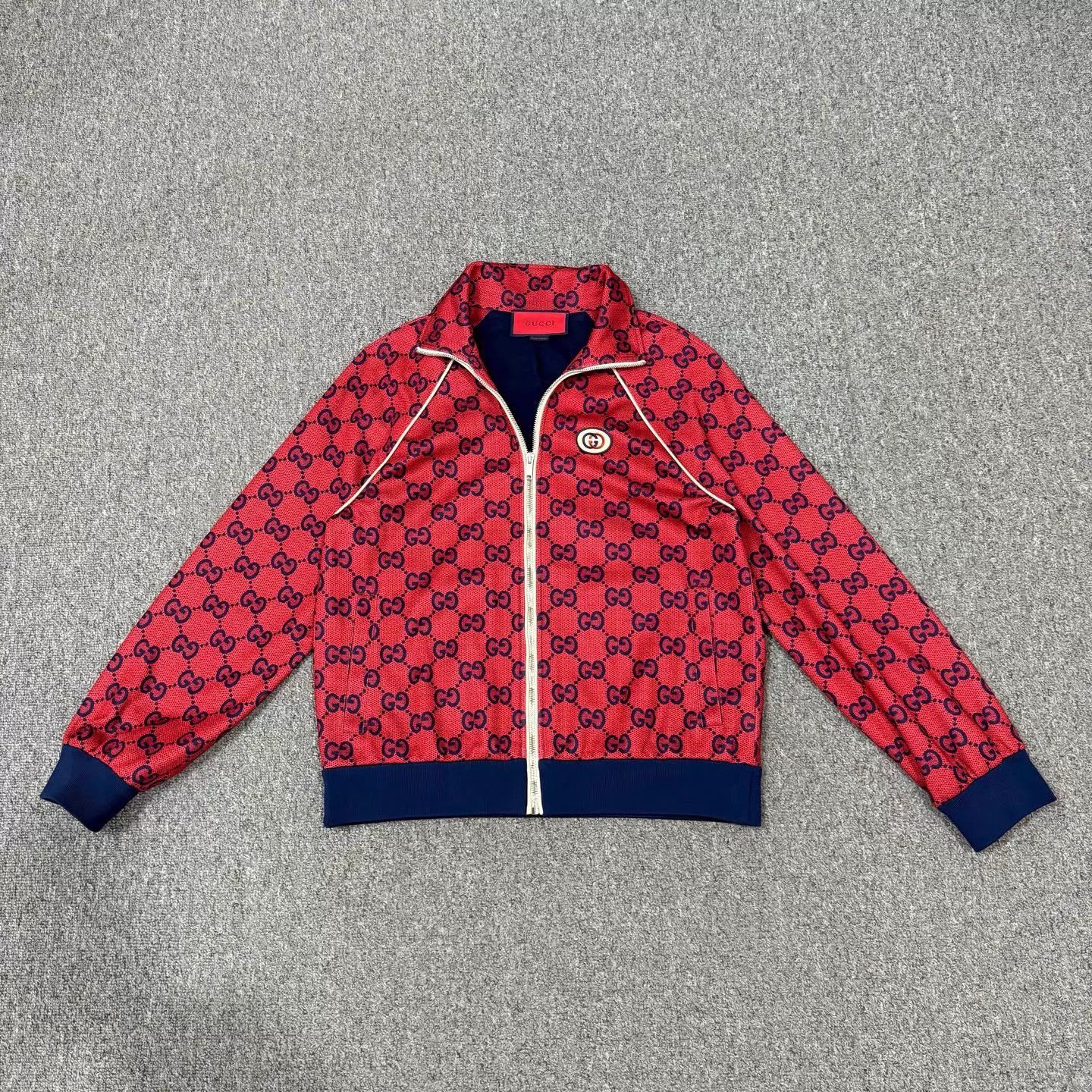 Gucci Gucci Red/Blue cb stand collar logo print S 99 new Size US S / EU 44-46 / 1 - 1 Thumbnail