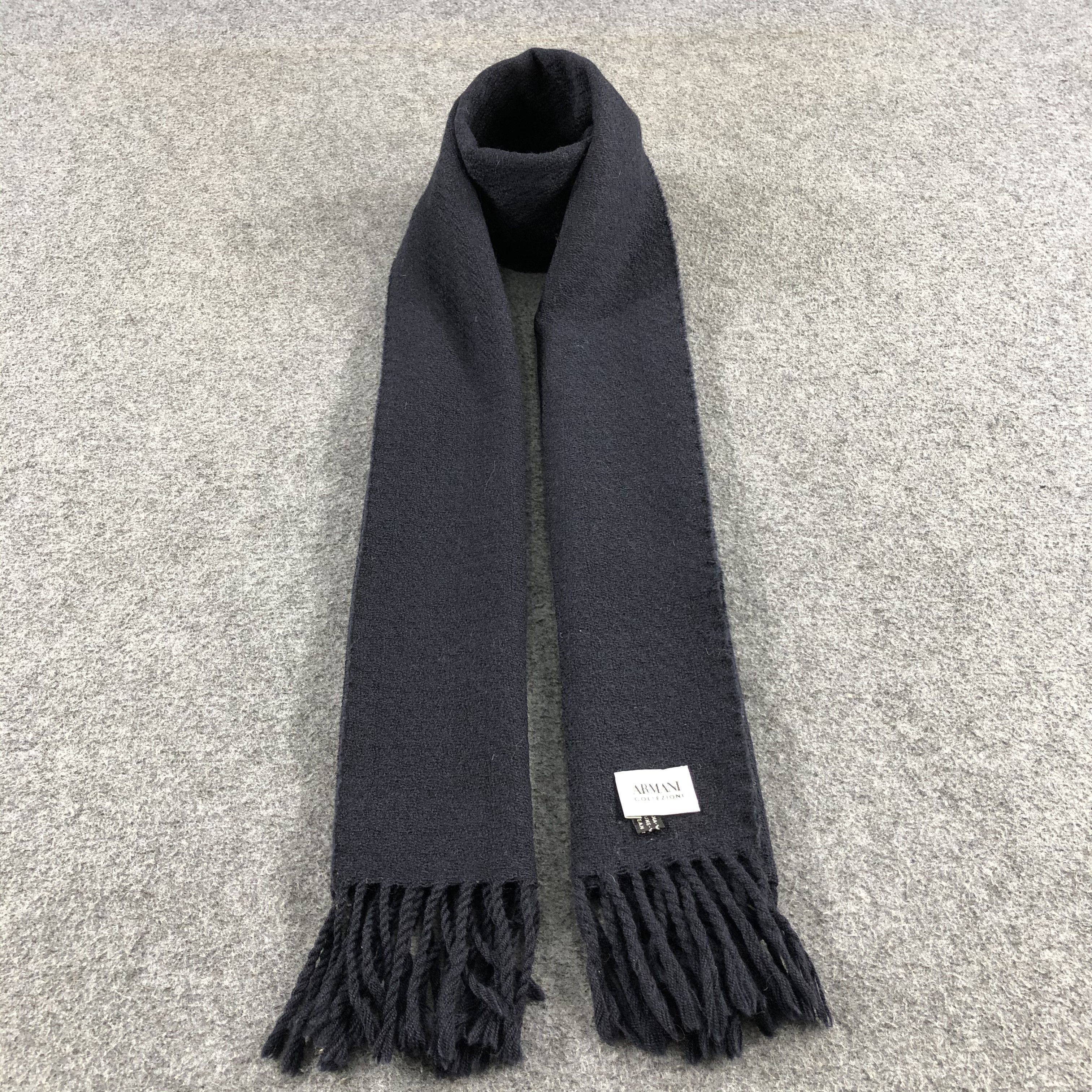 Armani Collezioni Armani Collezioni Wool Scarf Muffler V700 Size ONE SIZE - 1 Thumbnail