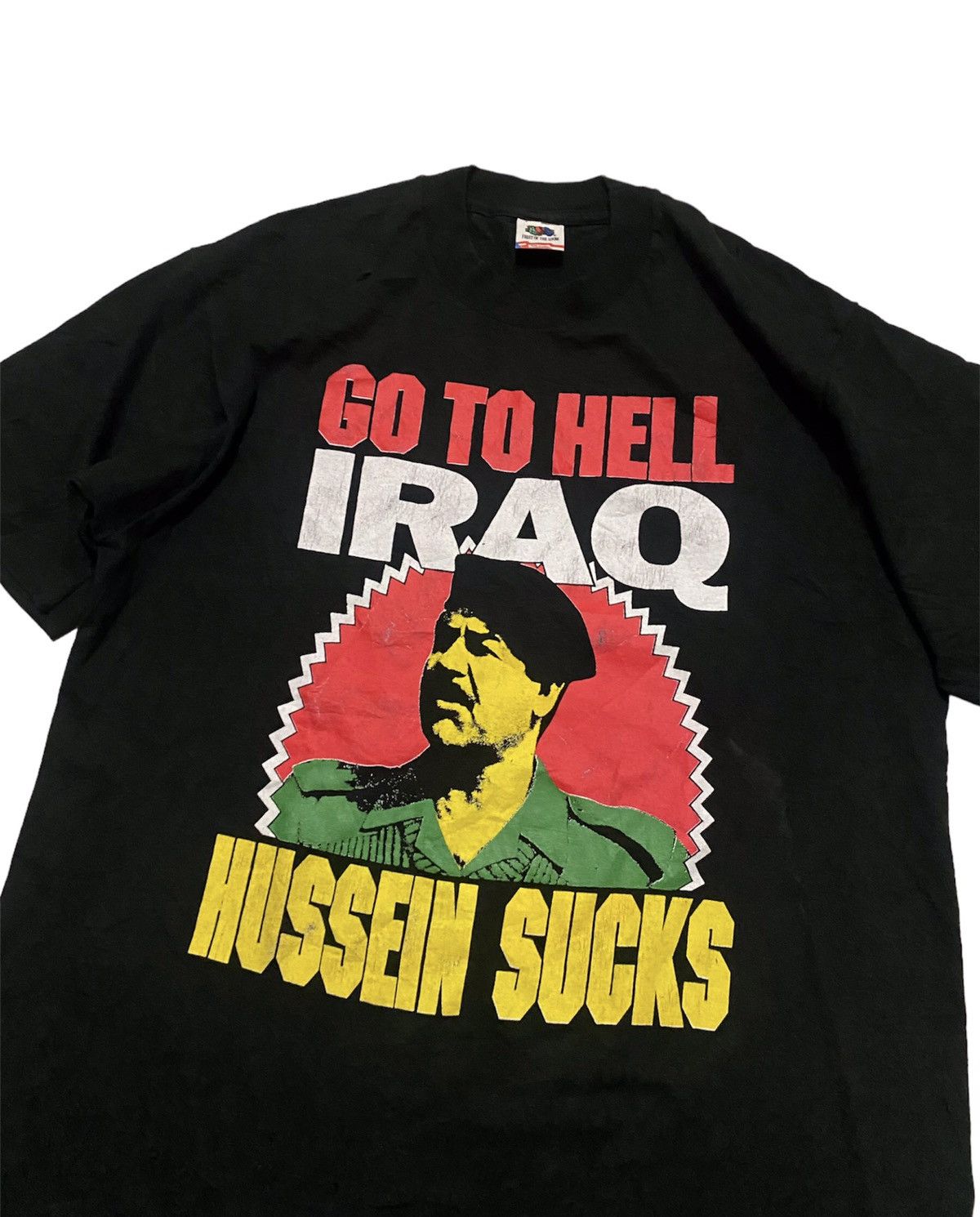 Vintage Vintage Saddam Hussein 90s T shirt Size US L / EU 52-54 / 3 - 2 Thumbnail