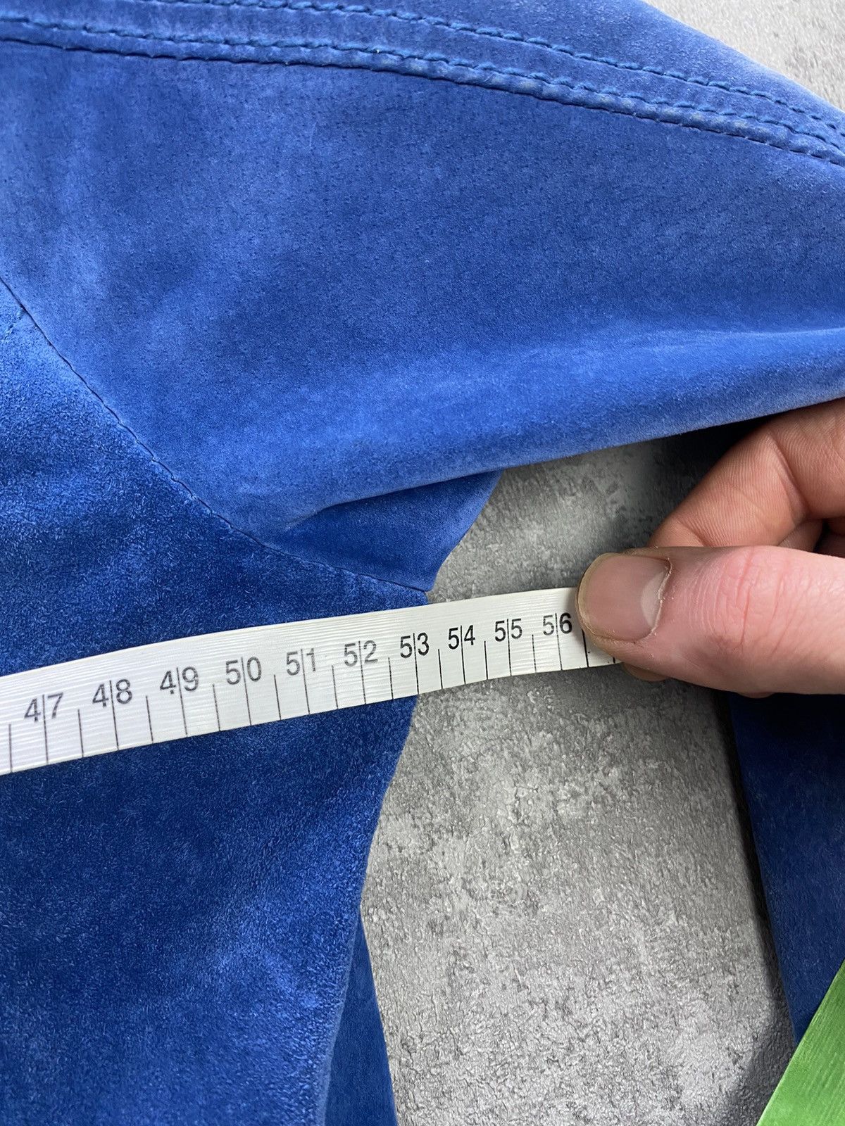 Vintage Blue and Gold Vintage Thick Heavy Suede Trucker Jacket Size M / US 6-8 / IT 42-44 - 7 Thumbnail