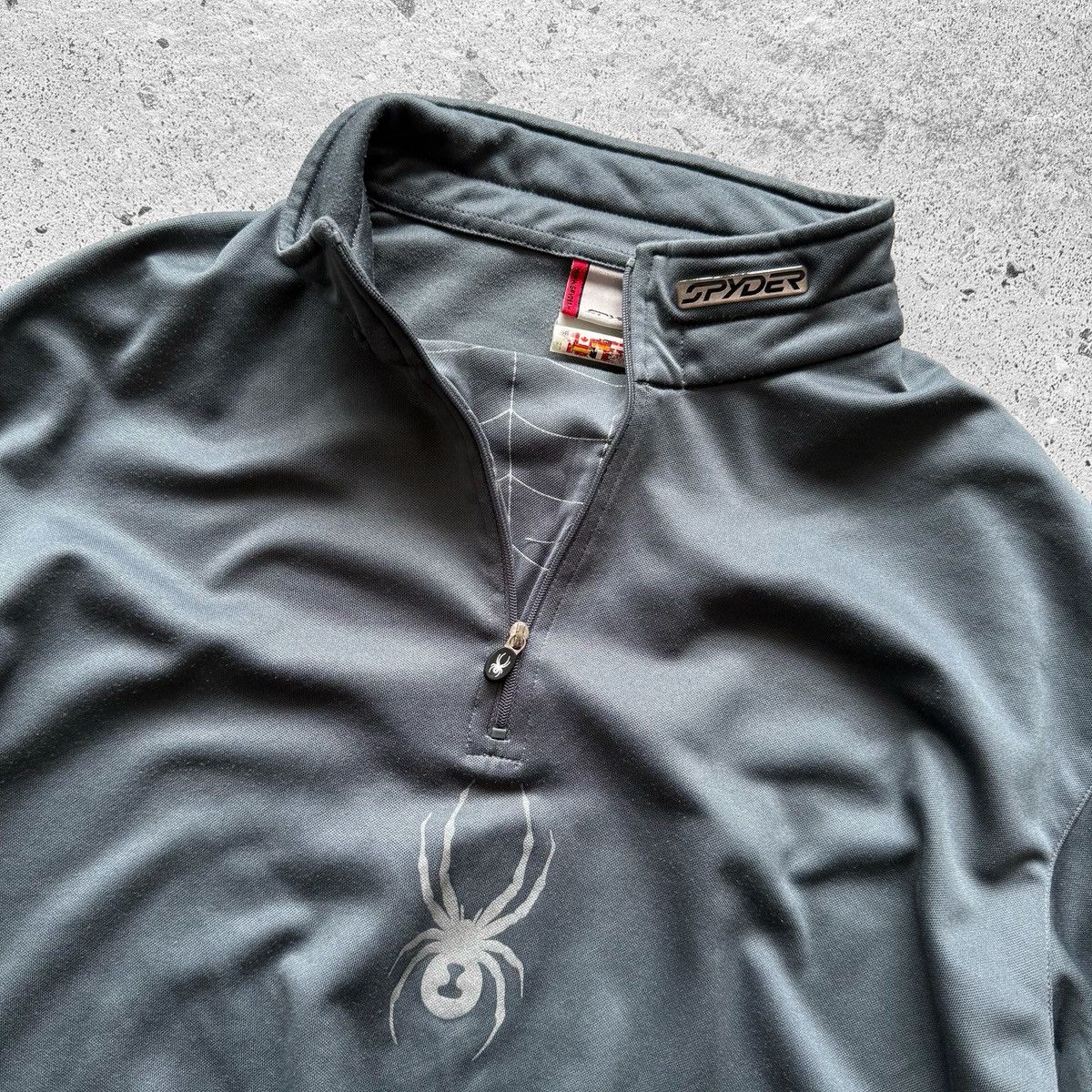 Spyder Spyder Grey 1/4 Zip Pullover Performance Ski Base Layer Top Size US XL / EU 56 / 4 - 3 Thumbnail