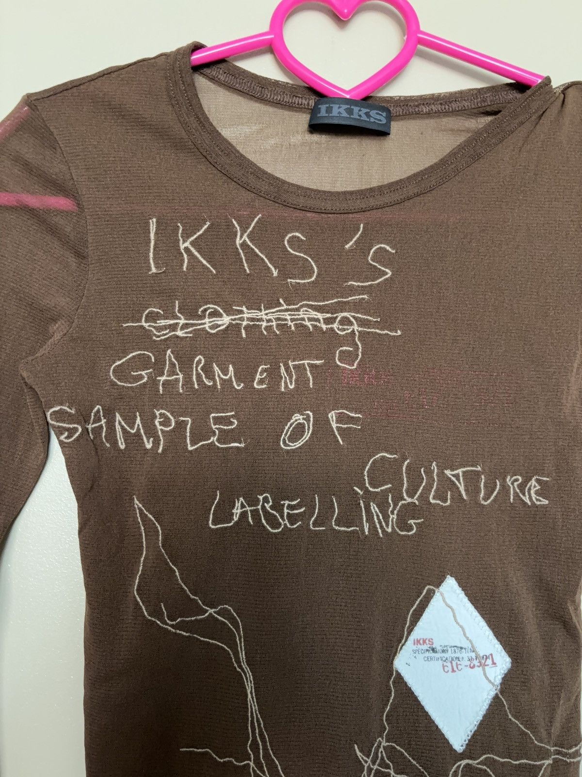 IKKS ARCHIVE IKKS PRINTED VINTAGE MESH LONG SLEEVE TOP Size S / US 4 / IT 40 - 8 Thumbnail
