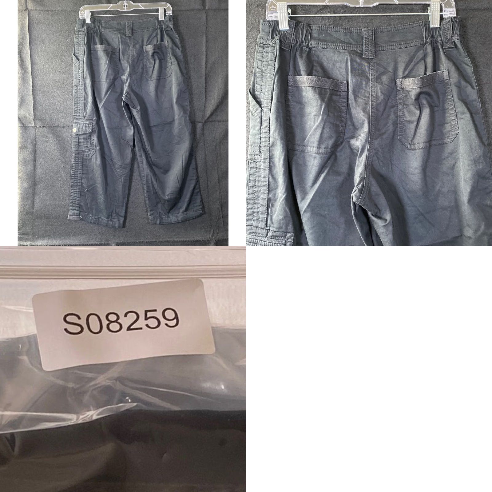 Vintage Chicos Womens Pants Black Cargo Crop Capris Techwear Utility Stretch M Size 32" / US 10 / IT 46 - 8 Thumbnail