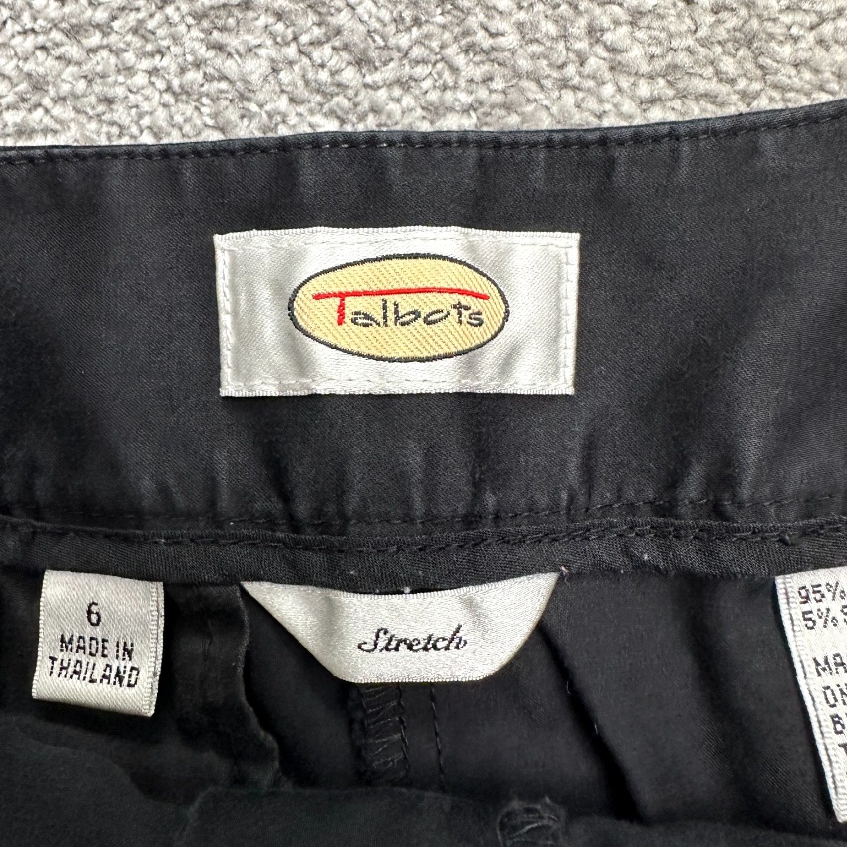 Talbots Talbots Pants Capri Womens 6 Black High Rise Straight Leg Cotton Spandex Stretch 30x13 Casual Modern Womens Size 28" / US 6 / IT 42 - 6 Thumbnail