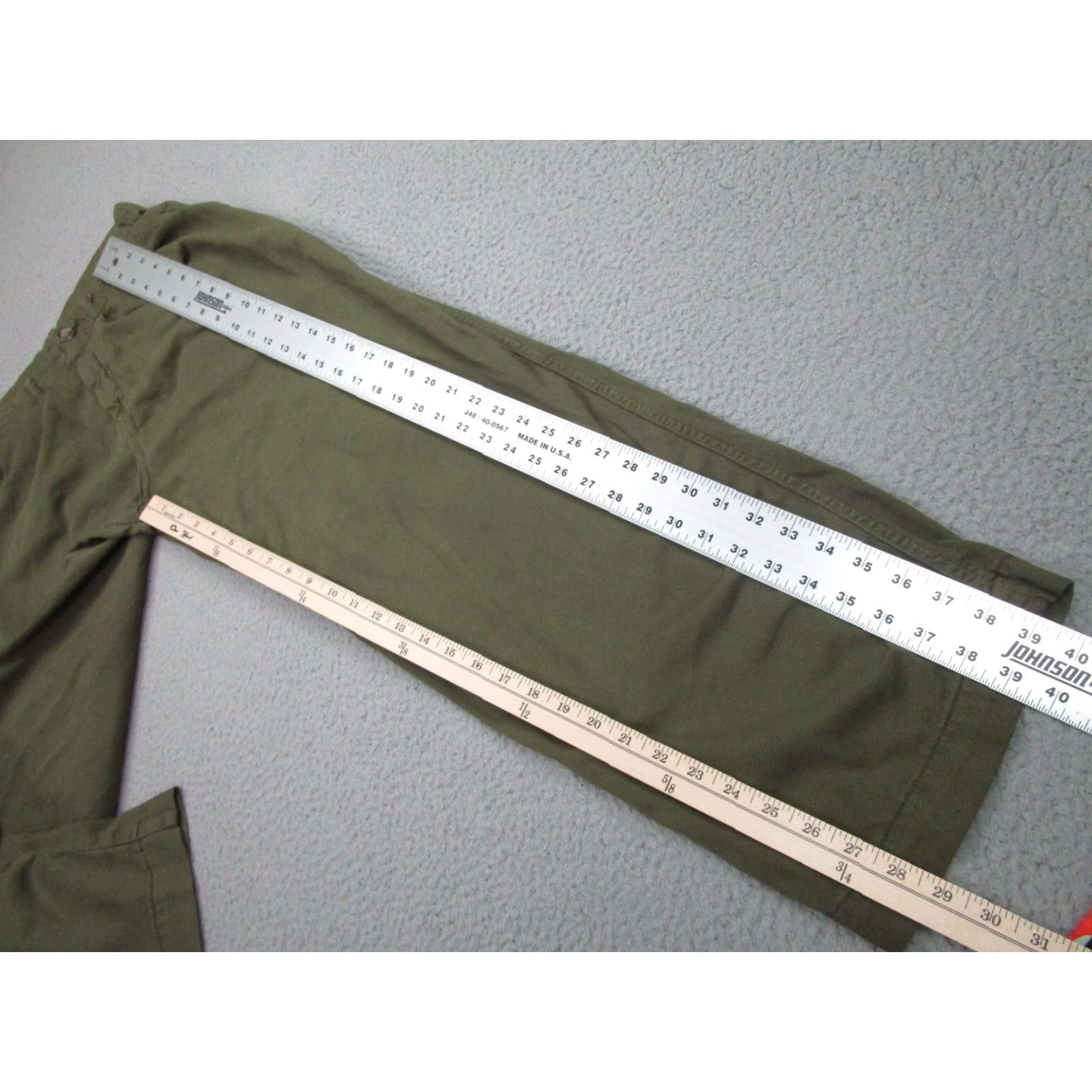 Free People Free People Wide Leg Pants Womens 4 Green Olive Pleated Boho 90s Style Size 27" / US 4 / IT 40 - 7 Thumbnail