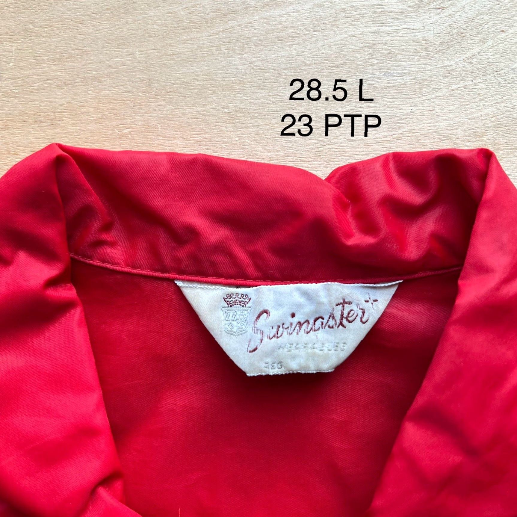 Vintage Vintage Swingster FFA Jacket L Red 70s Workwear USA Nylon Softshell Button Logo Coat, Mens, Regular, All Seasons, Collared, Lined, Short Jacket Size US L / EU 52-54 / 3 - 6 Thumbnail