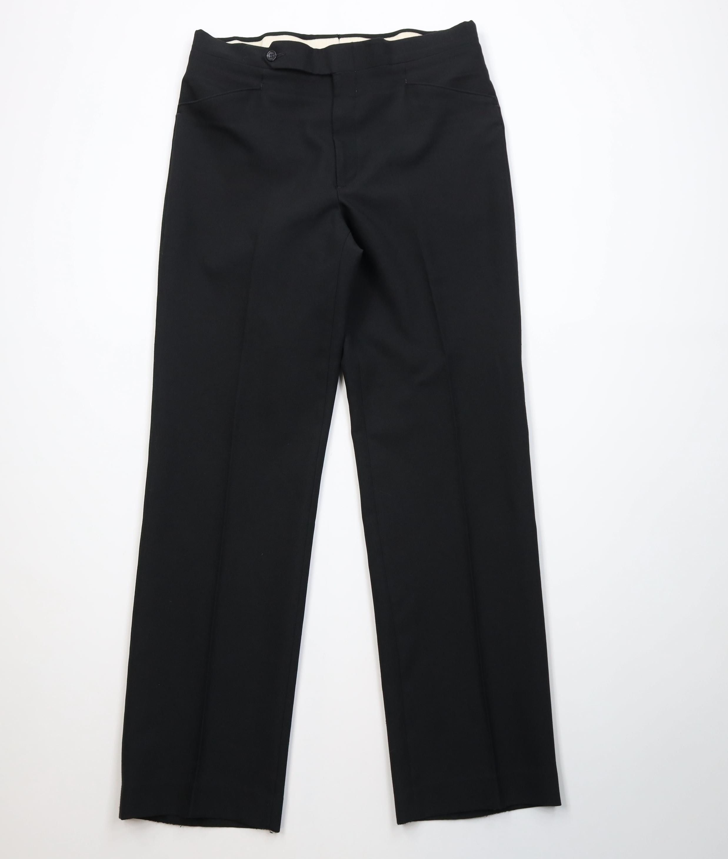 Vintage Vintage 90s Streetwear Knit Straight Leg Chino Pants Black Size US 33 - 1 Thumbnail