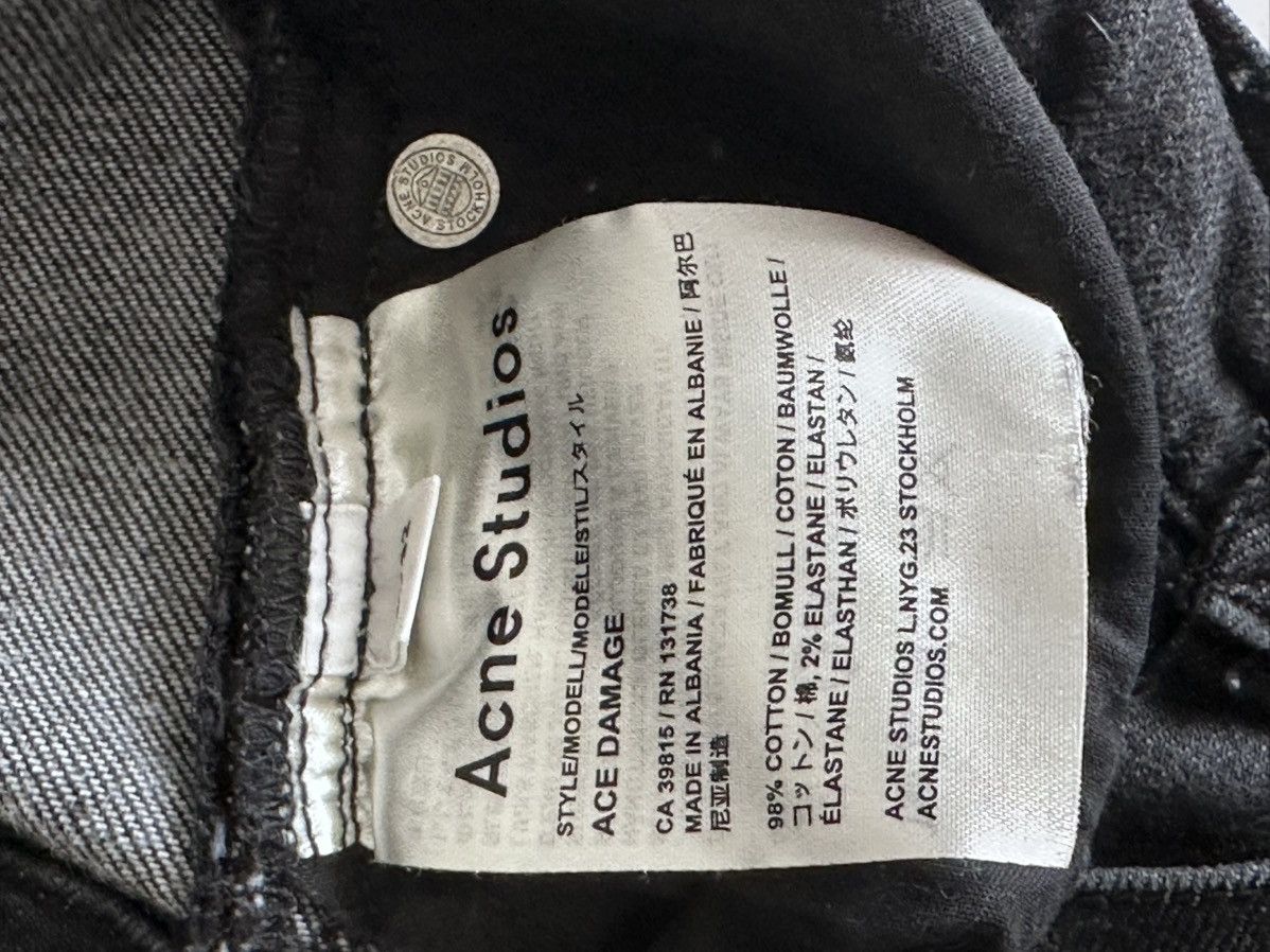 Acne Studios Acne Studios Jeans - ACE DAMAGE Black - 31/32 Size US 31 - 7 Thumbnail