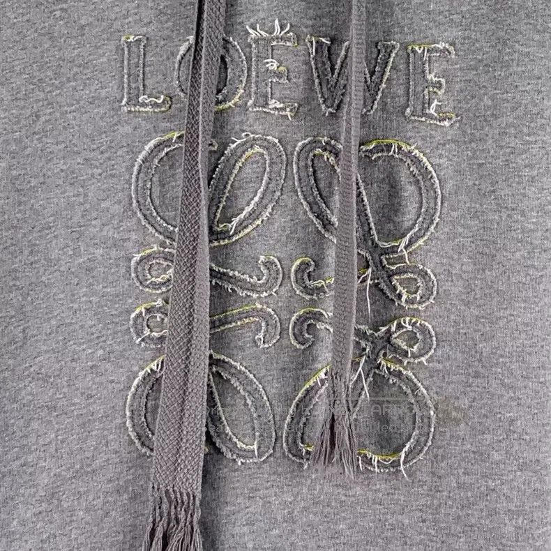 Loewe Loewe Grey Logo Hooded Sweatshirt Size S / US 4 / IT 40 - 4 Thumbnail