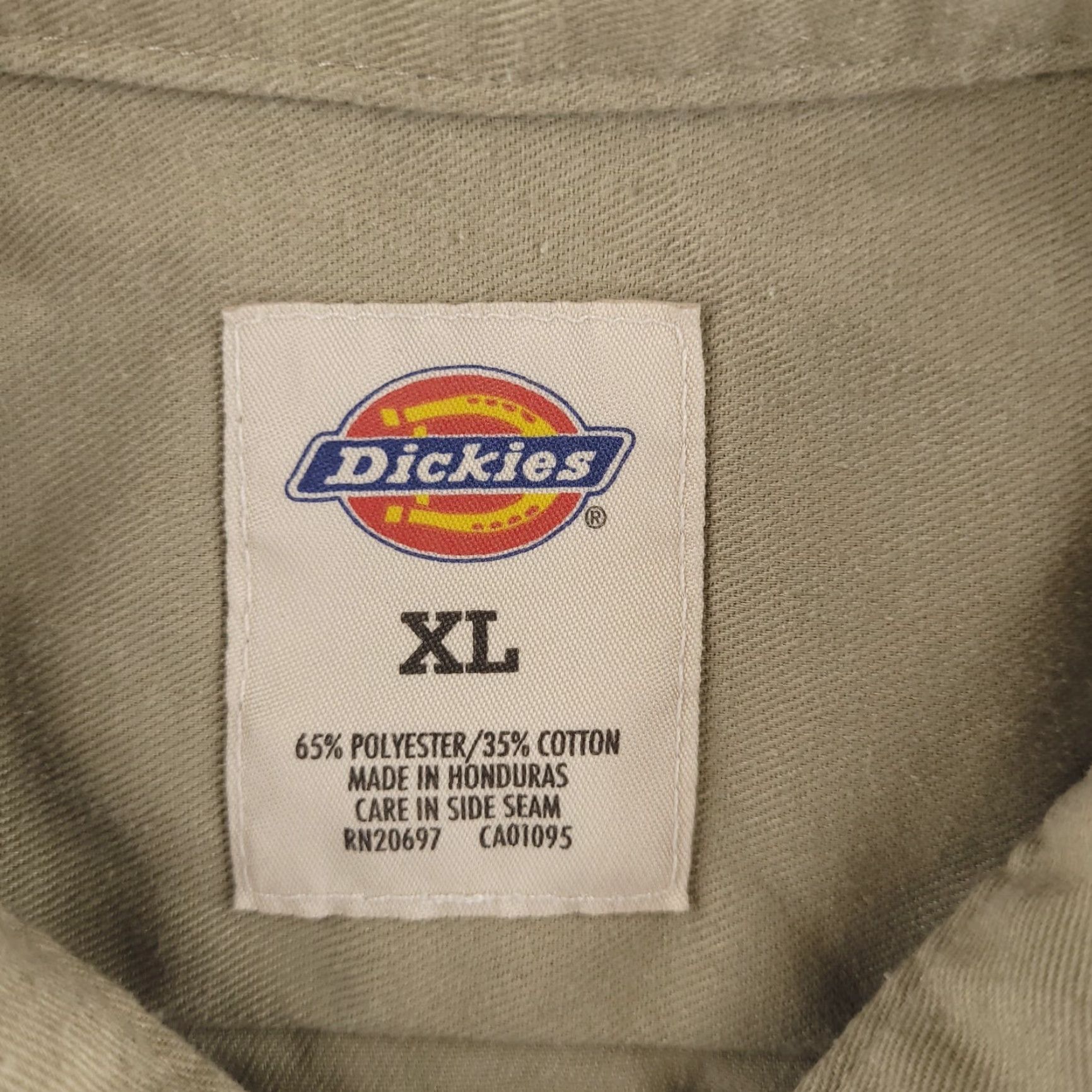 Dickies Dickies Shirt Mens XL Button-Up Short Sleeve Brown Solid Work Baggy Fit Great Wolf Lodge Size US XL / EU 56 / 4 - 3 Thumbnail