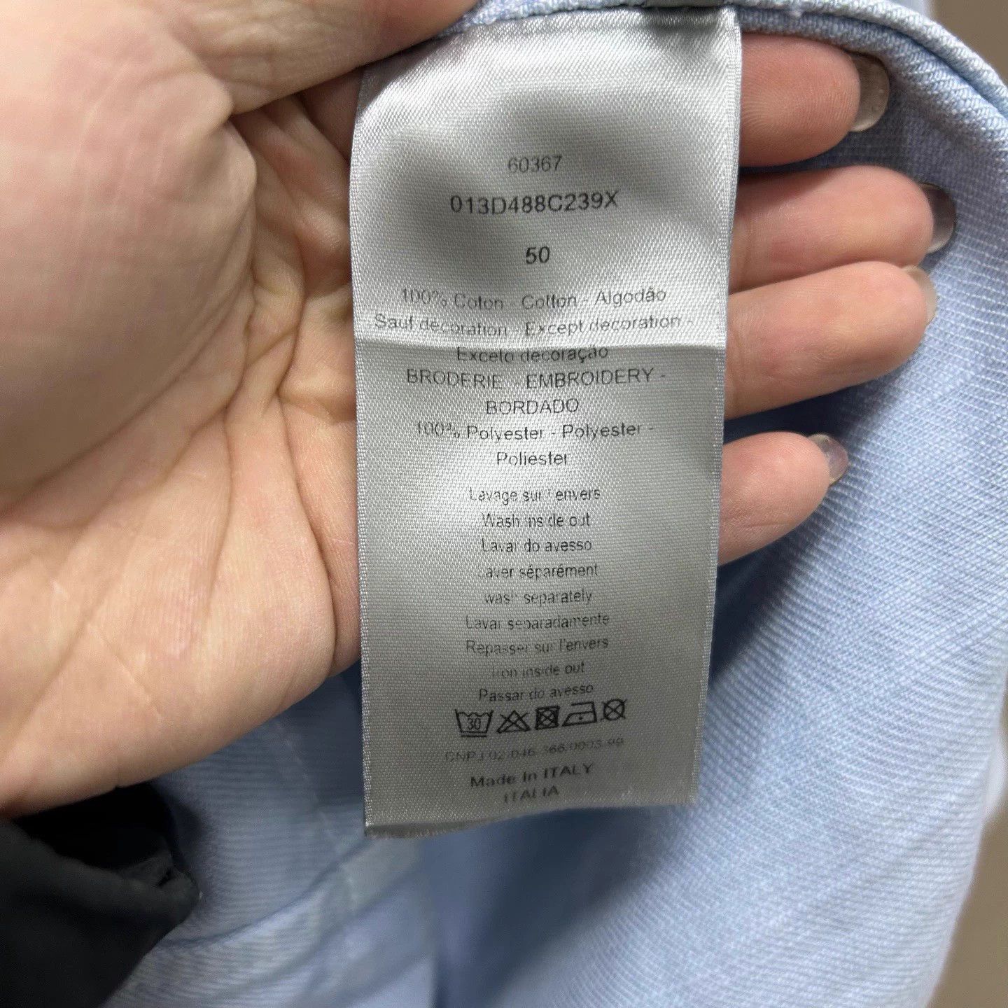 Dior Dior light blue logo denim jacket 99 new 50 Size US M / EU 48-50 / 2 - 4 Thumbnail