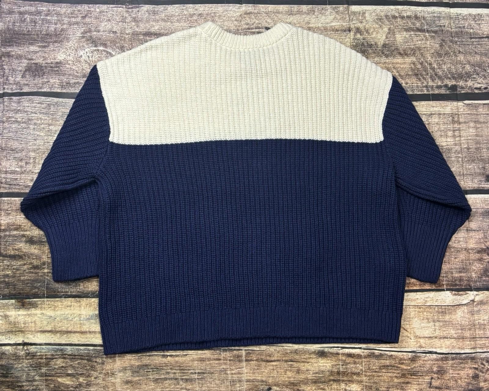 Lands' End Lands End Sweater Women 2XL Chunky Knit Colorblock Snowflake Size XXL / US 16-18 / IT 52-54 - 3 Thumbnail