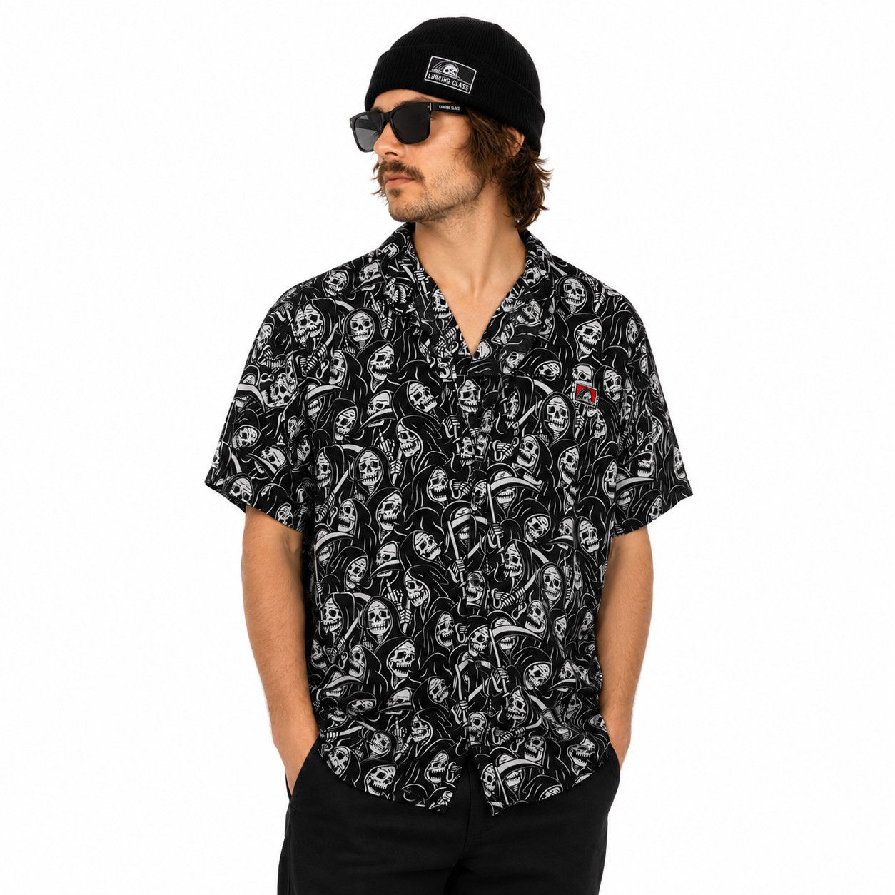 Lurking Class Lurking Class Sketchy Tank Grim Reaper Button Down Shirt Size US XXL / EU 58 / 5 - 1 Thumbnail