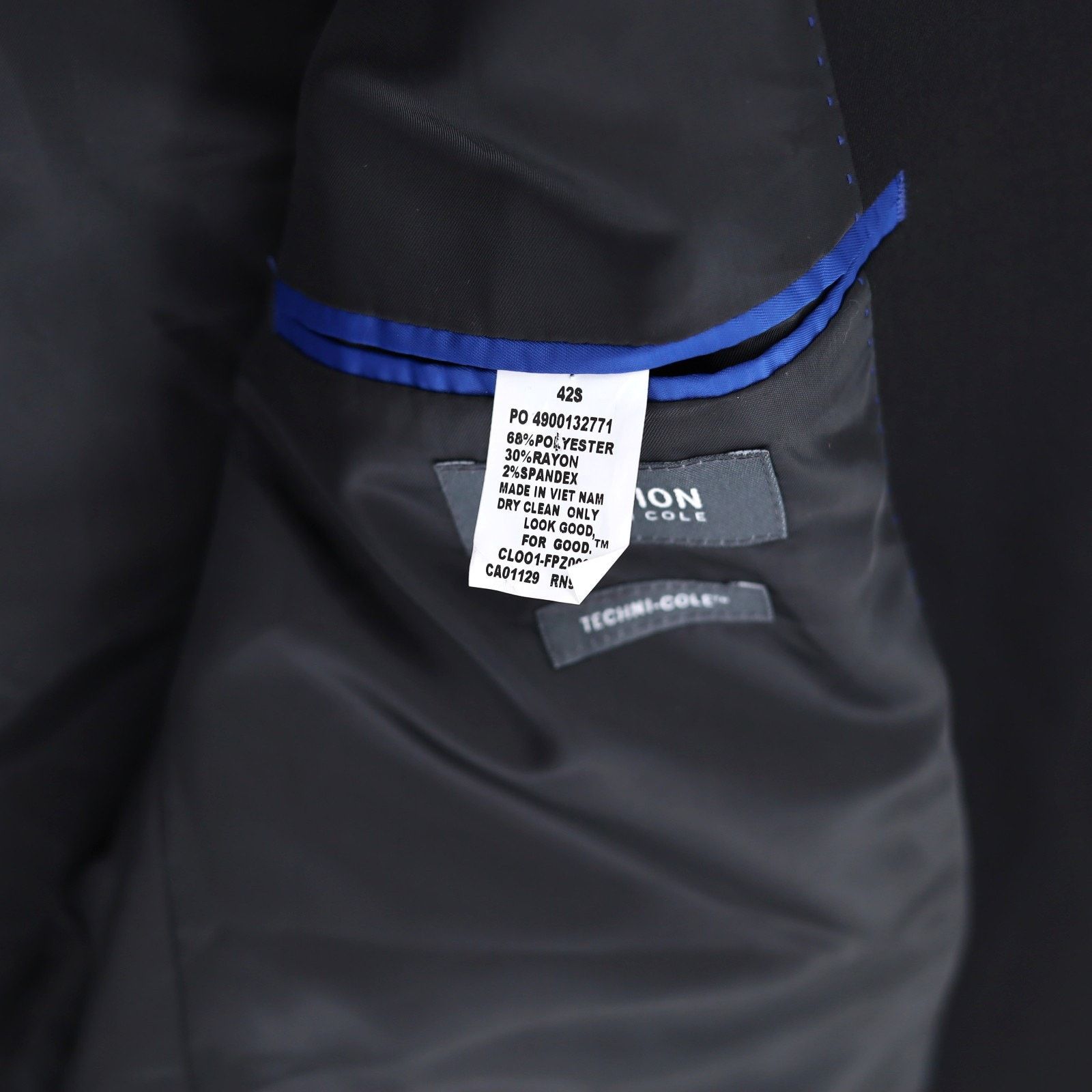 Kenneth Cole Kenneth Cole Men's Black Clooney Slim Fit Blazer Size 42S Size 42S - 5 Thumbnail